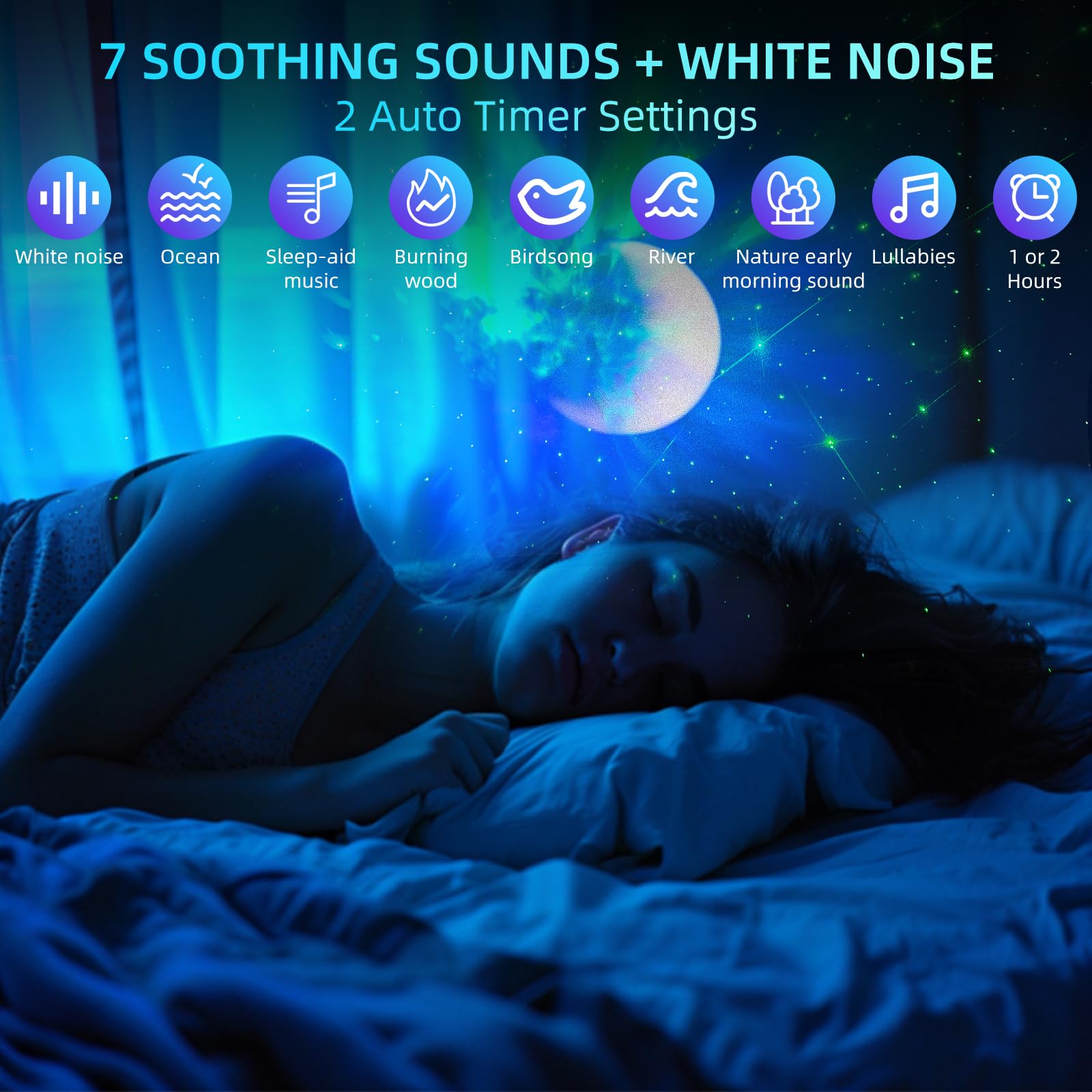 Ruishine Star Projector Astronaut Galaxy Projector - Bluetooth Speaker, White Noise,Moon Nebula Night Light For Bedroom, 360° Adjustable,Timer And Remote, Star Galaxy Projectors For Kids Adult, Choice