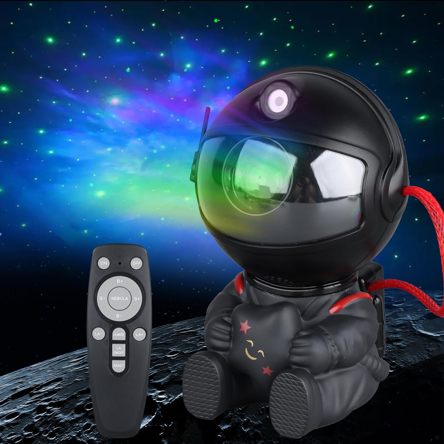 Yxqua Astronaut Star Projector, Star Projector Galaxy Light For Kids，8 Modes Remote And 270° Adjustable Led Lights For Bedroom, Girls Room Decoration, Home Theater, Ceiling, Timer(Original Black)