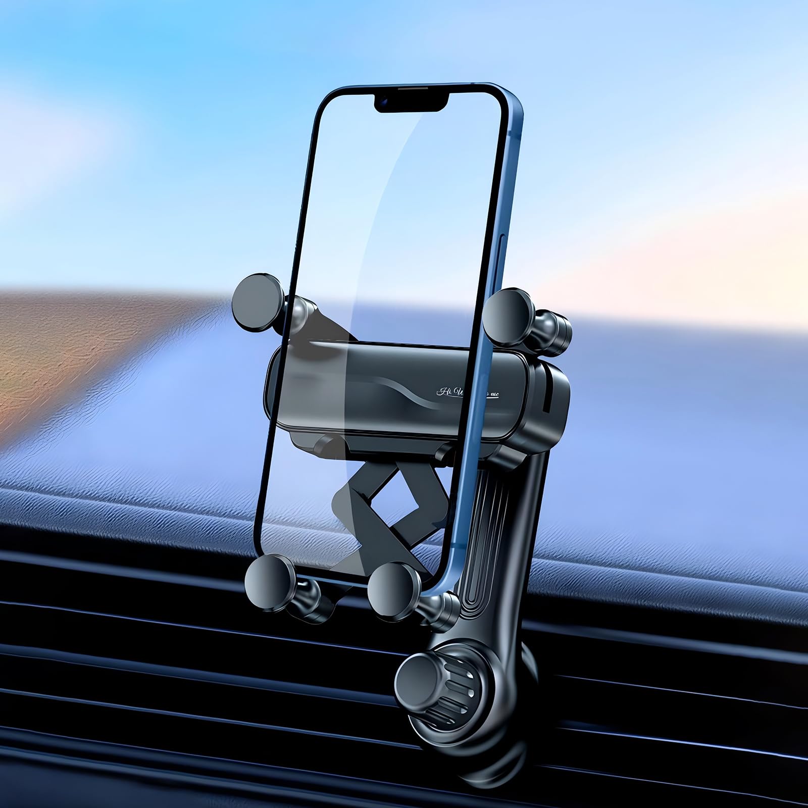 Qruilantu Car Vent Phone Mount Gravity Cell Phone Holder Never Blocking Vent With Rotatable Swing Arm Hands  Universal Extension Clip Air Phone Holder Car Fit For All Phones Iphone Samsung