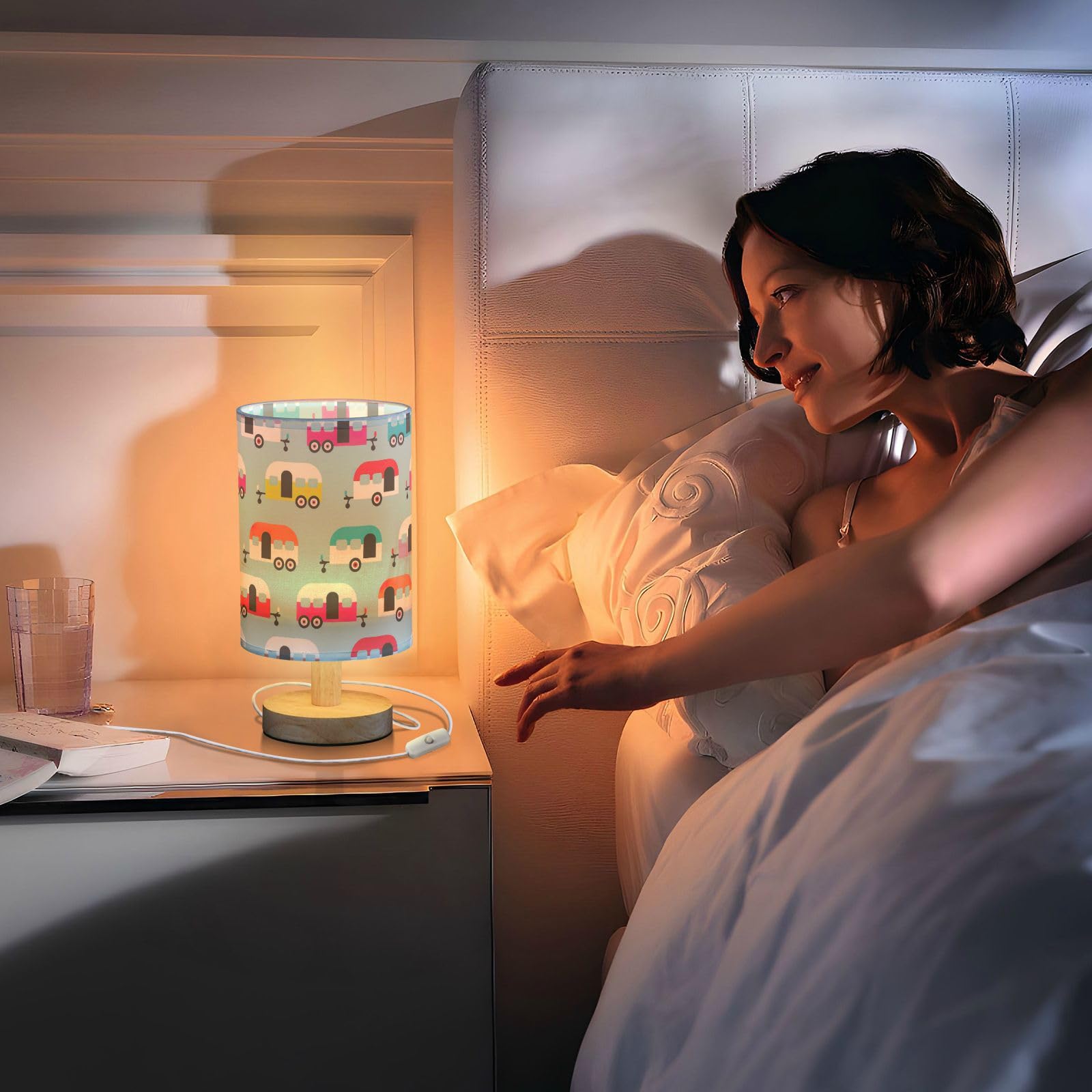Frodotgv Led Table Lamp Night Stand Lamp For Small Spaces Colorful Camper Caravan Retro Night Lights For Boys Classroom