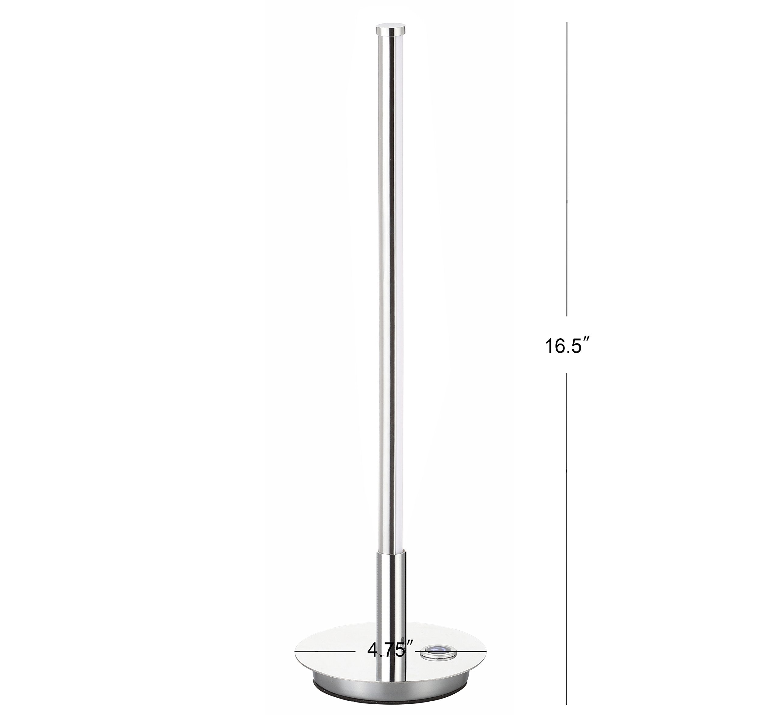 Jonathan Y Jyl7002A Keira 16.5" Led Integrated Table Lamp Modern,Contemporary For Bedroom, Living Room, Office, College Dorm, Coffee Table, Bookcase, Chrome