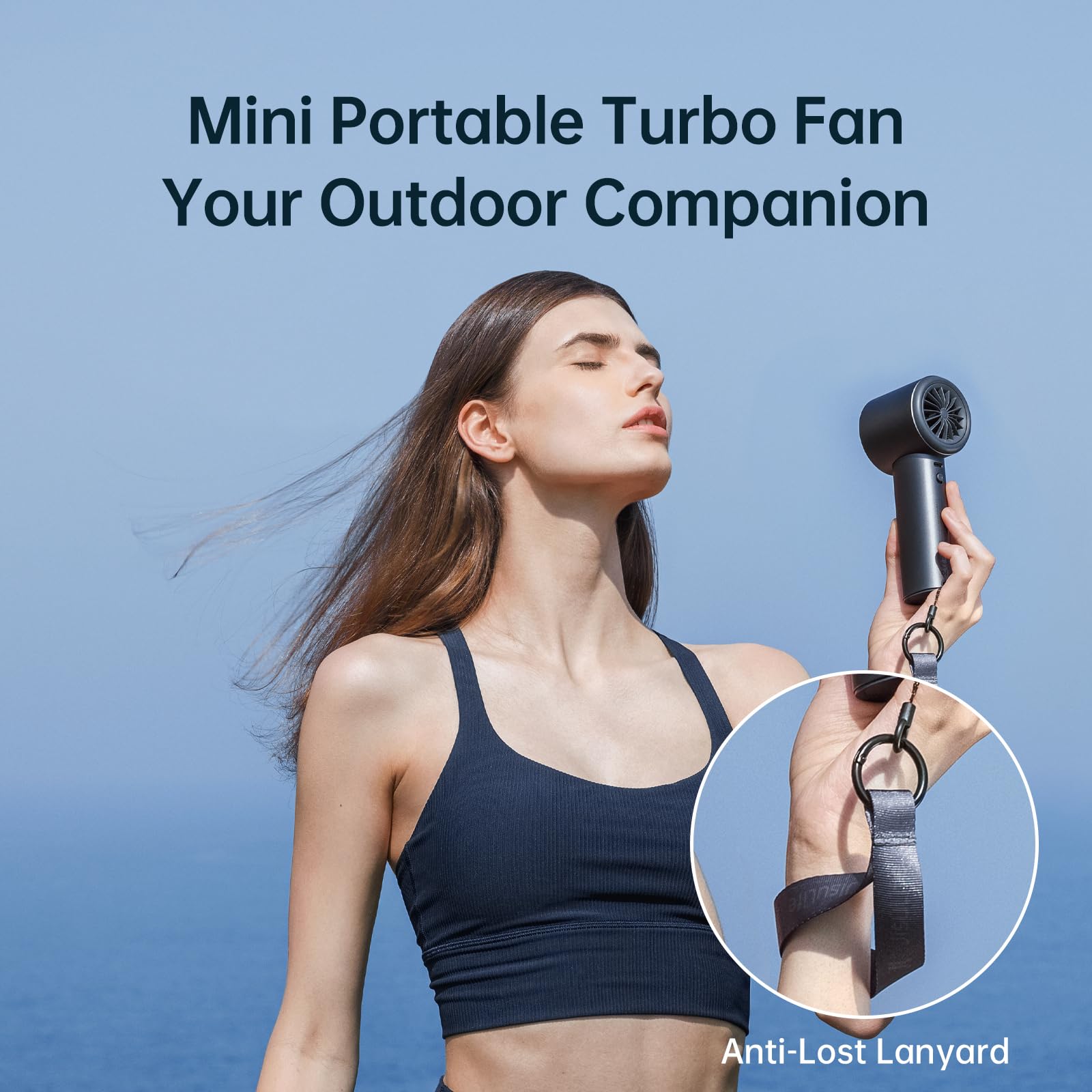 Jisulife Portable Handheld Fan,Speed(1-100) Adjustable Turbo Mini Fan,3600Mah Battery Rechargeable