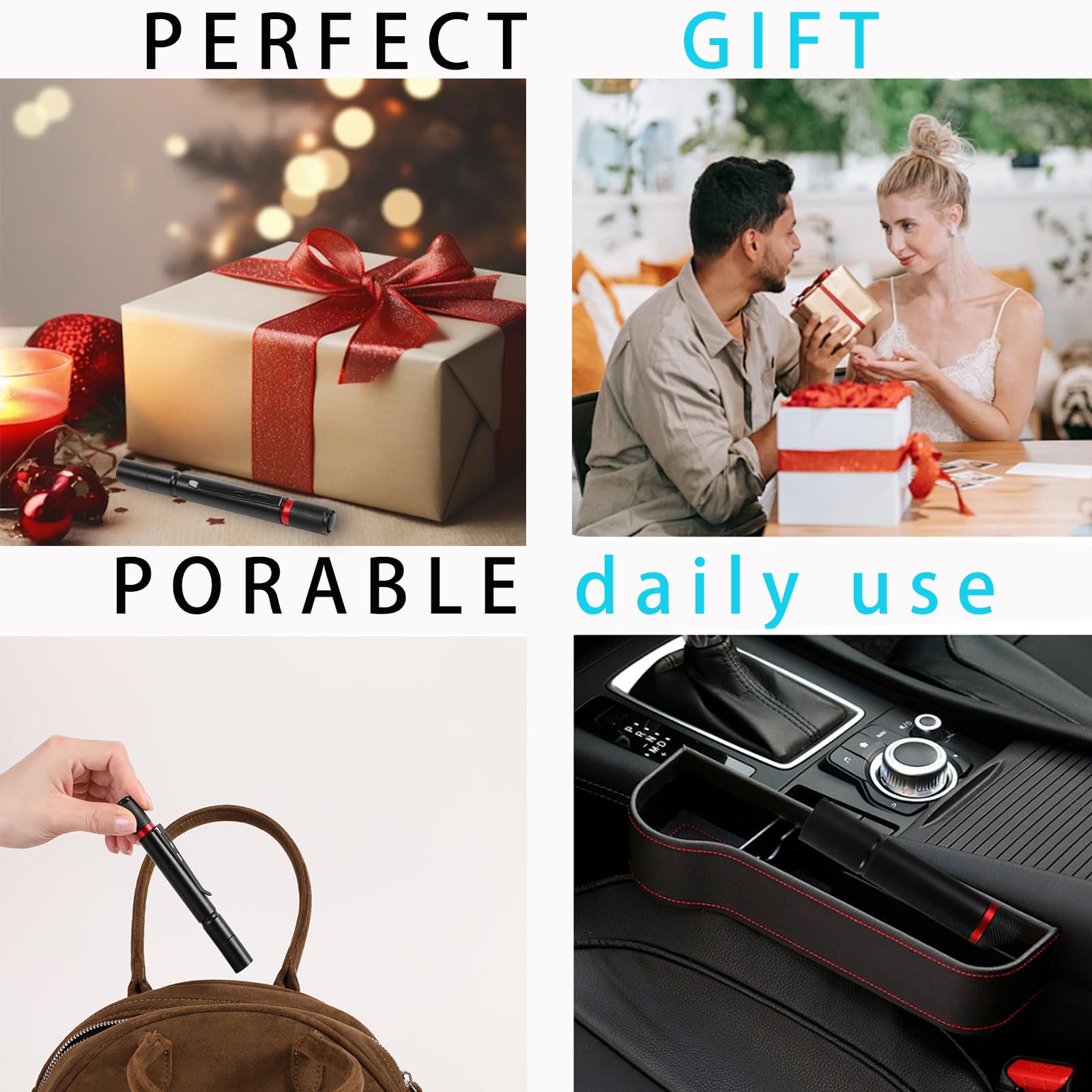 Hilngav 3 Pack Led Pen Light Flashlight, Lightweight Single Mode Mini Pocket Flashlights With Clip, Aluminum Small Pen Lights High Lumens For Inspection, Work, Emergency, Camping, Hiking, Everyday