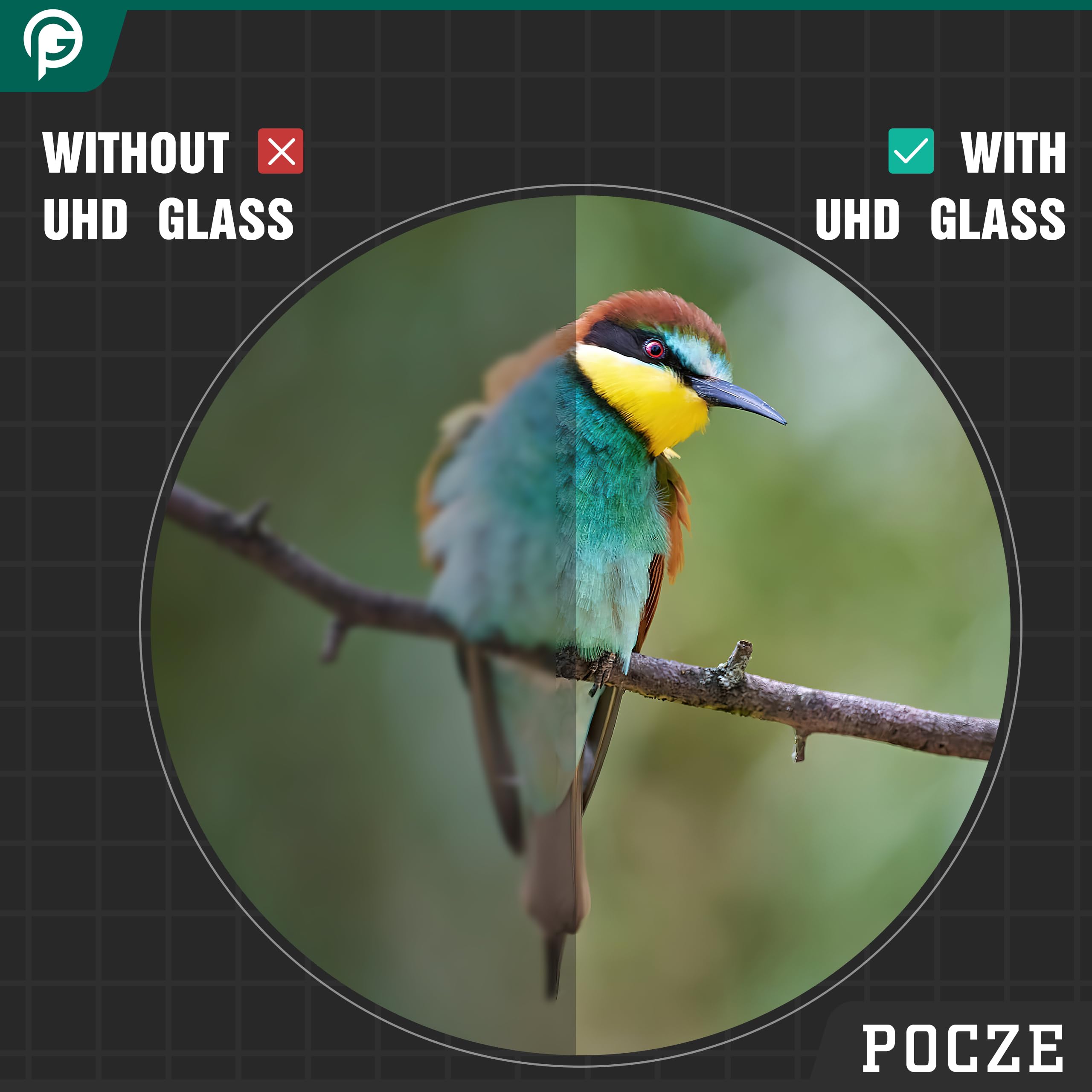 Pocze Binoculars For Adults, 12X42 Waterproof And Durable Binoculars With Multi-Coated Optics And Protective Rubber Armor For Bird Watching