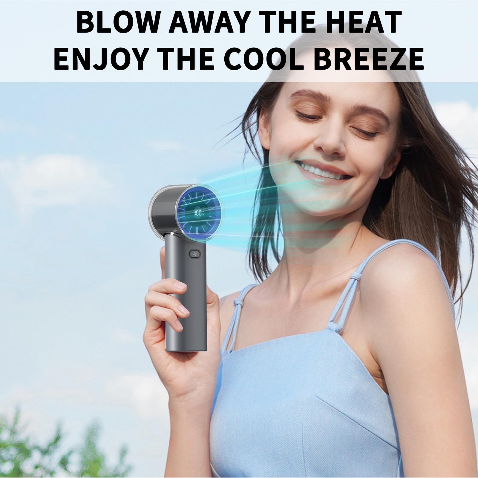 Mini Fan Handheld,3000Mah Rechargeable Mini Personal Hand Cooling Fan With Battery Life