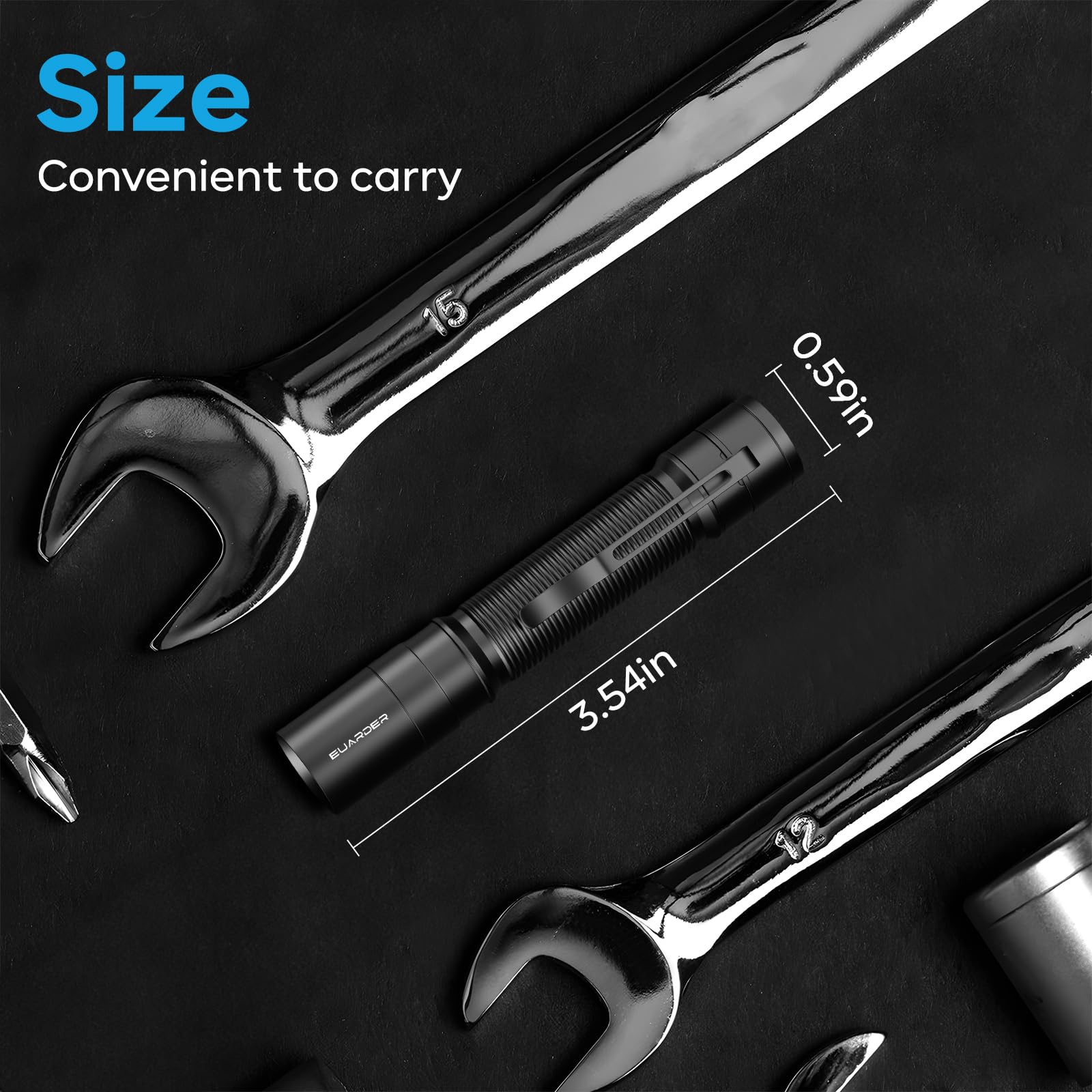 Euarder Mini Flashlight, Super Bright Small Tactical Flashlight, Ultra-Compact Powerful Flashlight, High Lumens Pocket Pen Light With Clip For Camping, Outdoor, Emergency