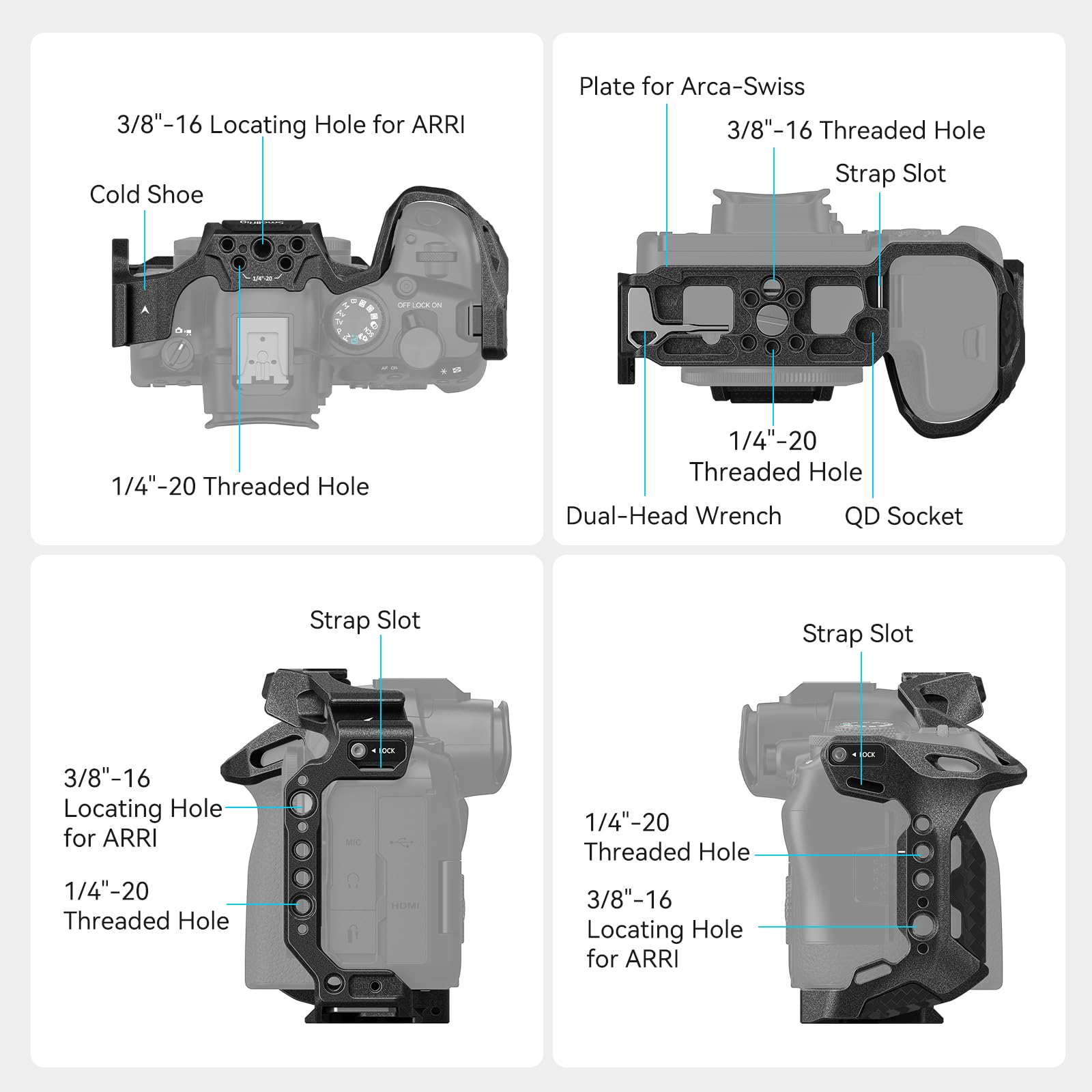 Smallrig Bundle: Camera Cage For Canon R6 Mark Ii And Lp-E6Nh Camera Battery