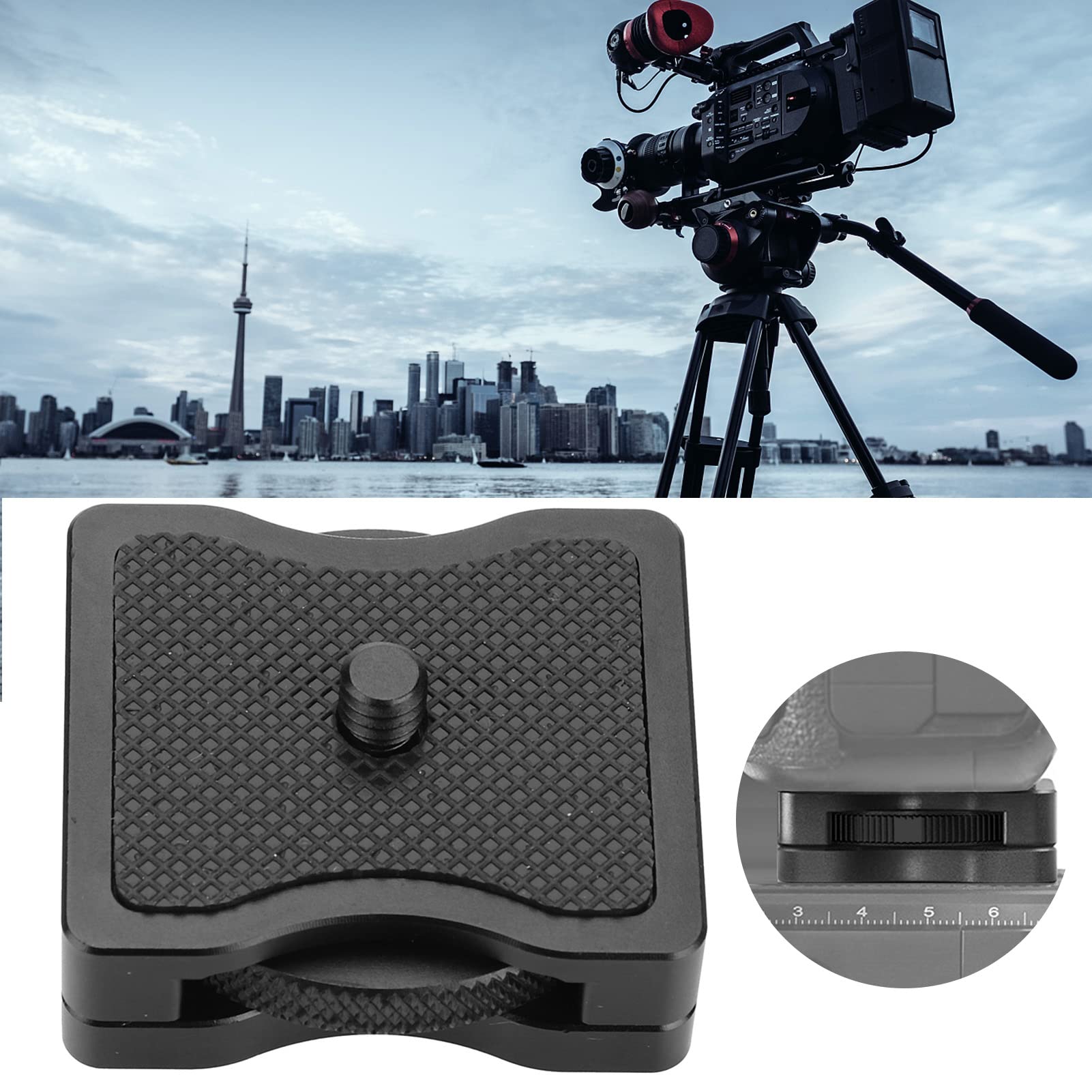 Gowenic Camera Height Quick Riser Adapter, Aluminum Alloy Mount For Zhiyun Crane For S Stabilizer 1/4 Thread