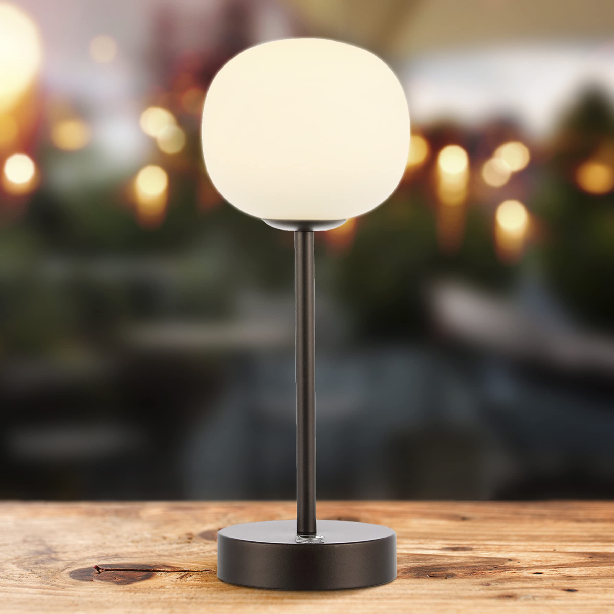 Jonathan Y Jyl7108B Natalia 12.25" Bohemian Farmhouse Iron Rechargeable Integrated Led Table Lamp Contemporary Bedside Desk Lamp For Bedroom Living Room Office, Oil Rubbed Bronze/White