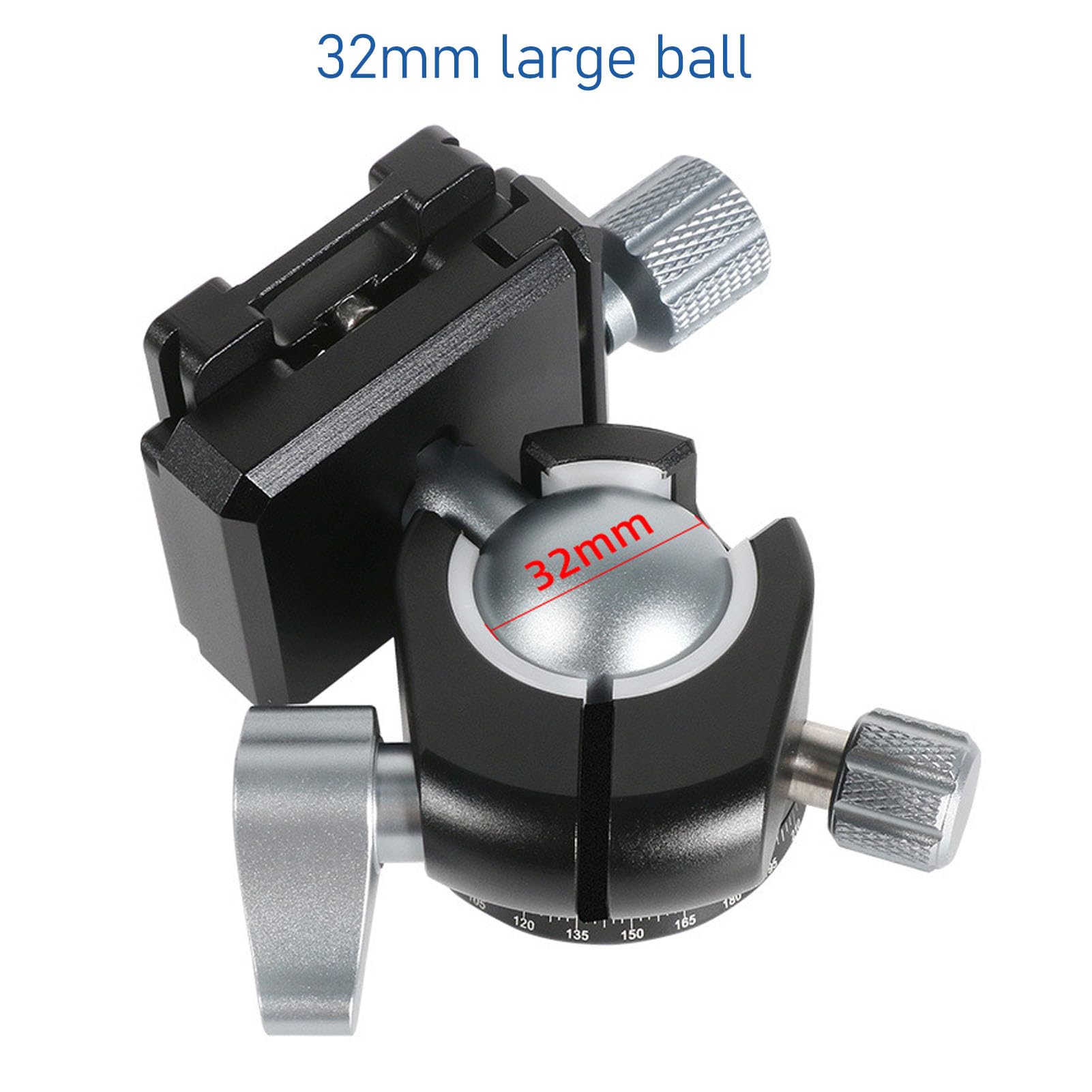Vikye Spherical Head Camera Stabilizer, 1/4 Inch Aluminum Alloy Top Screw For Slr Cameras, Digital Cameras Camera Tripod Stabilizer