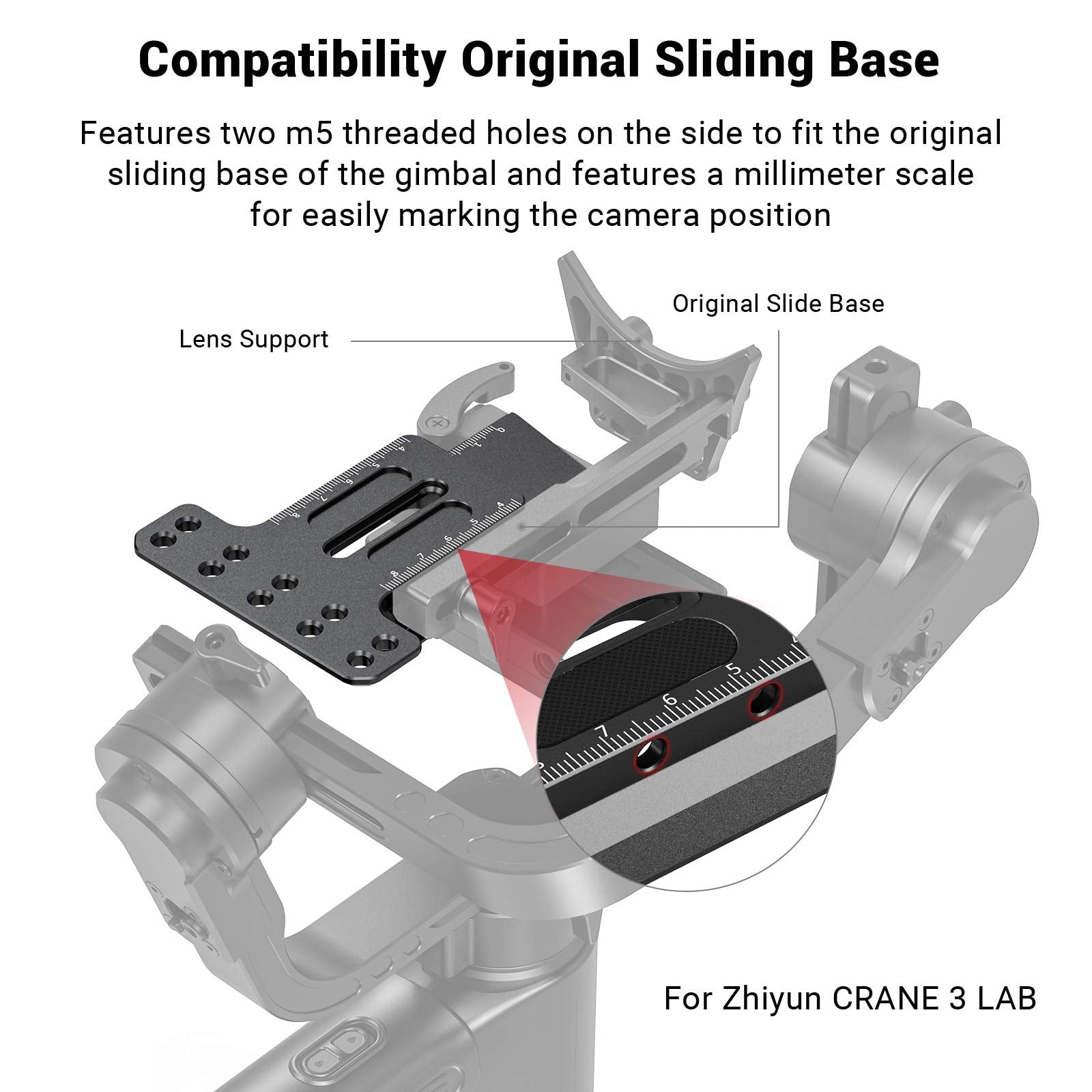 Smallrig Counterweight Mounting Plate For Zhiyun Crane 3 Lab Handheld Stabilizer Bss2402