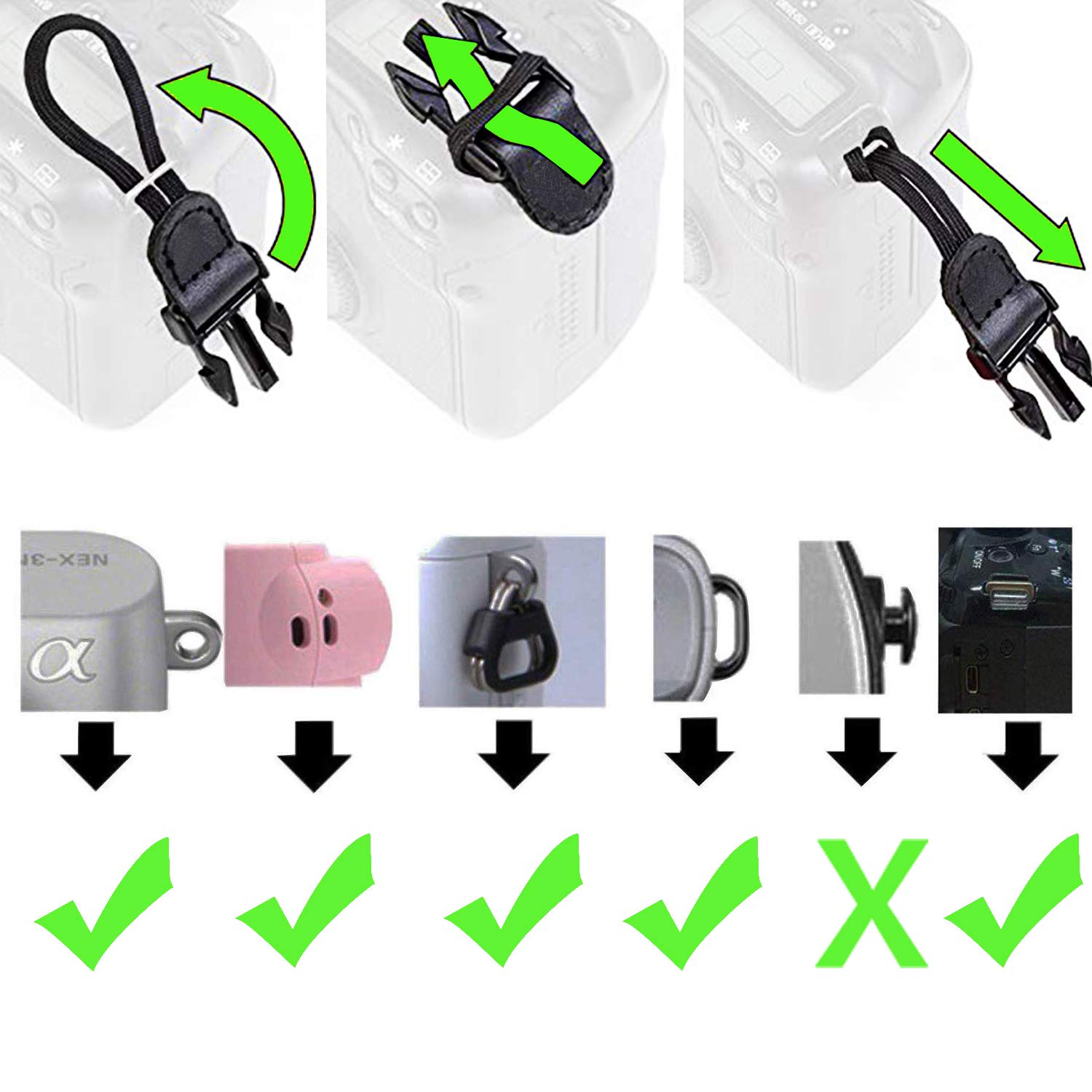 Chmete Camera Neck Straps With Quick Release Black For Dslr Camera Or Binoculars Strap