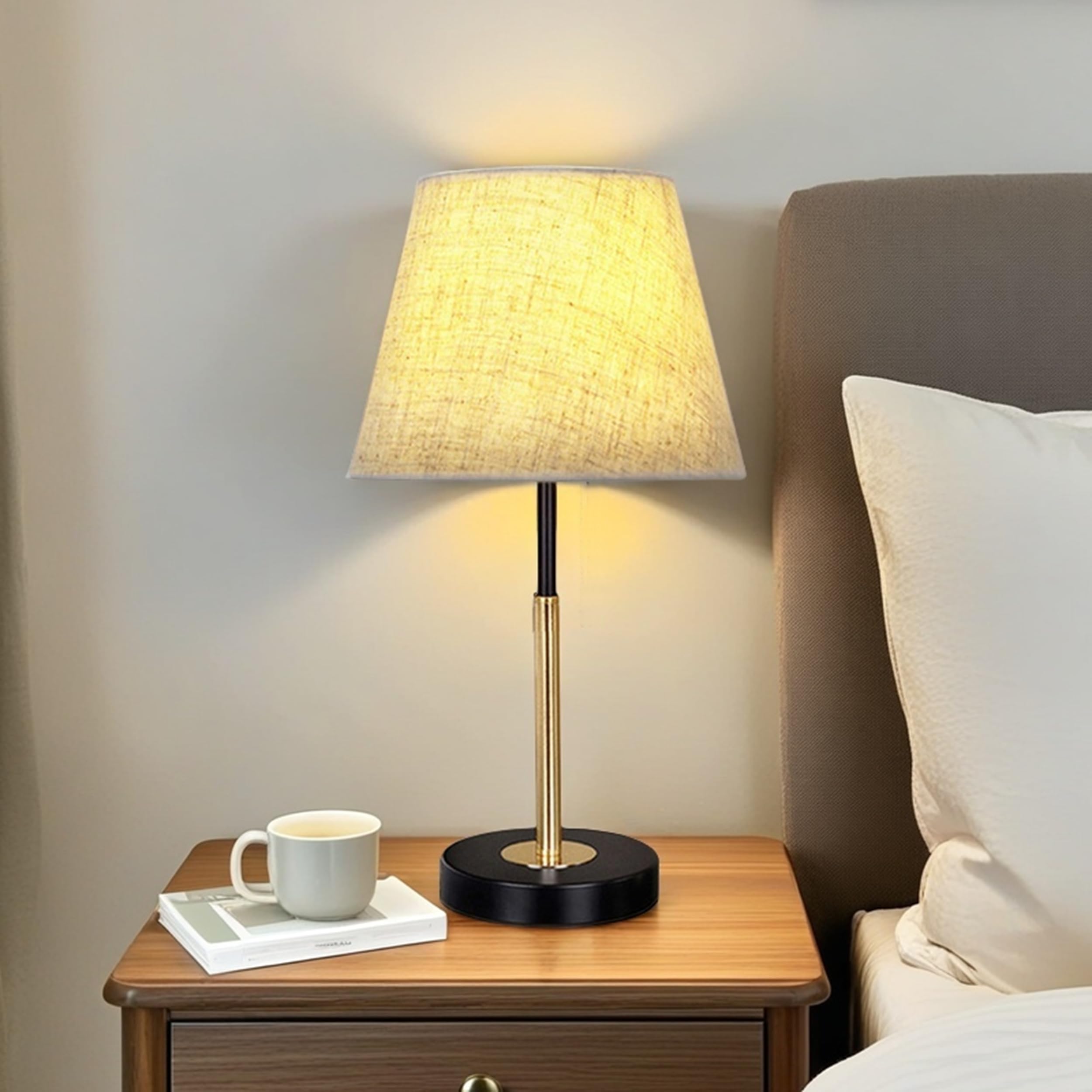 Fgbdnfh Home Decoration Desk Lamp, Bedside Lamp Children'S Living Room Bedroom Study Room Reading Home Office Modern Farmhouse Decoration Retro Shade