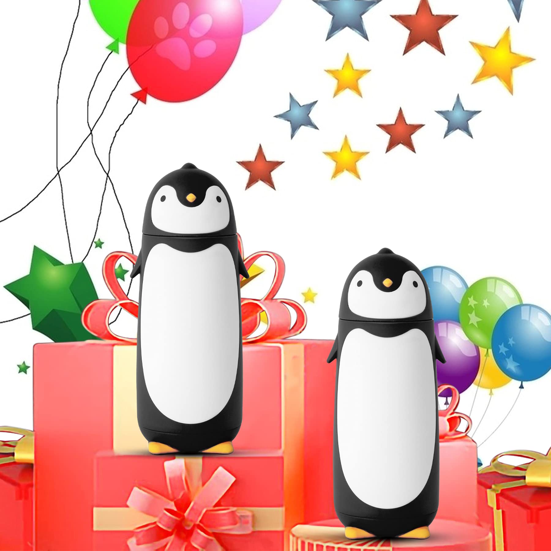 Penguin Stainless Steel Vacuum Insulated Tumblers Travel Mug Tea Water Bottle Coffee Flask