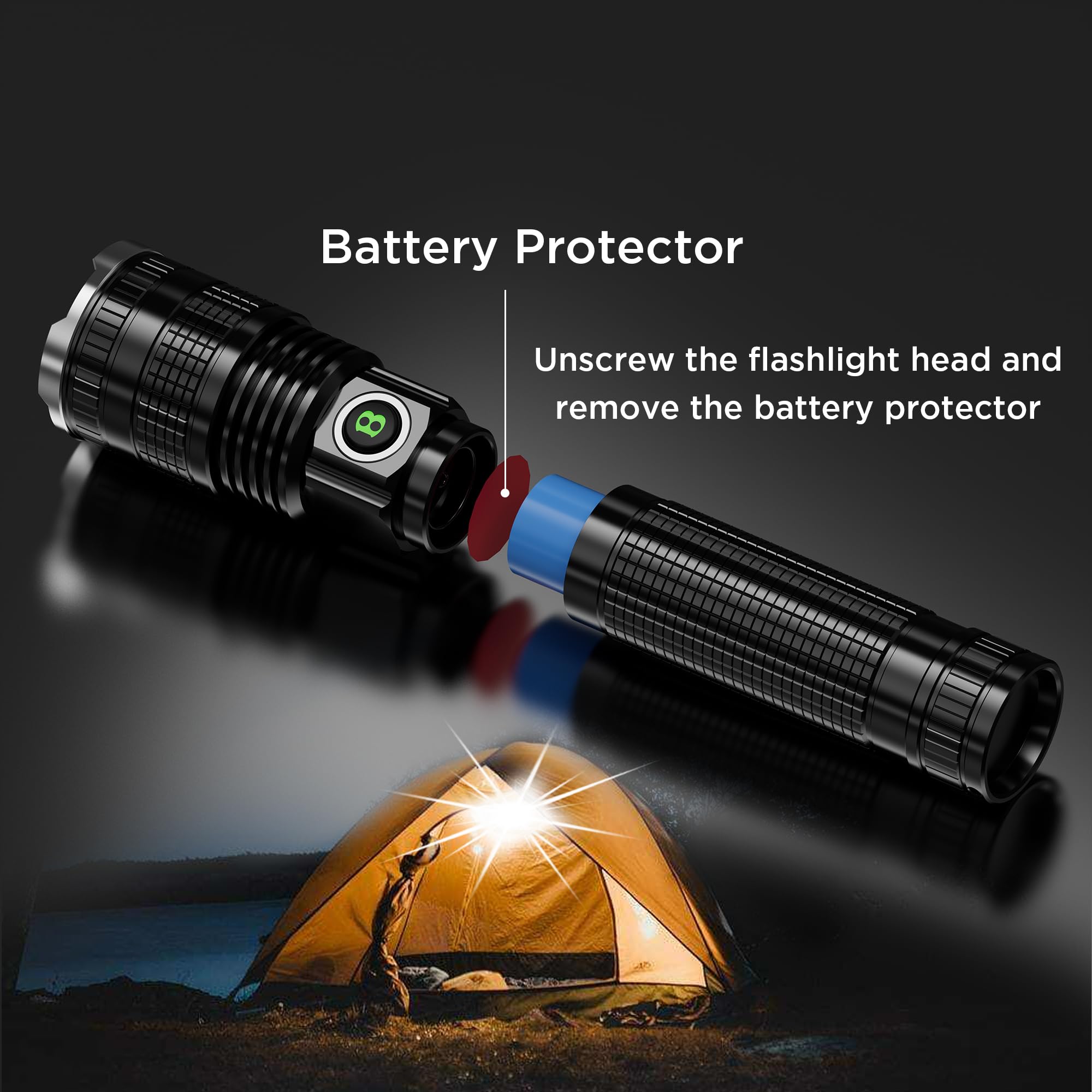 Oldber Led Flashlight High Lumens(Purple)