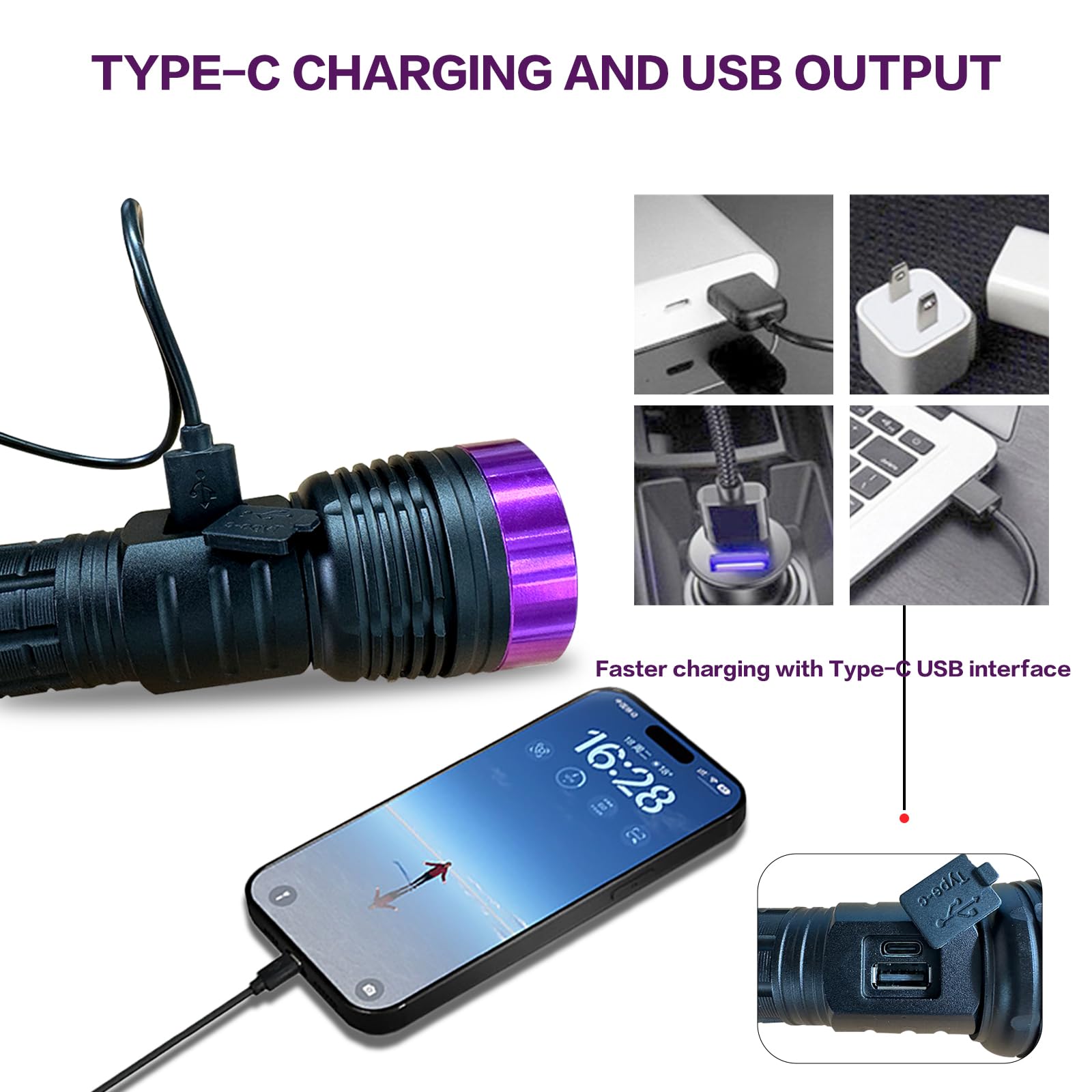 Wboxlizy Black Light Uv Flashlight, 365 Nm Blacklight Flashlights Rechargeable High Definition Ultraviolet Pet Urine Detector For Cat Urine, Stains, Bed Bug