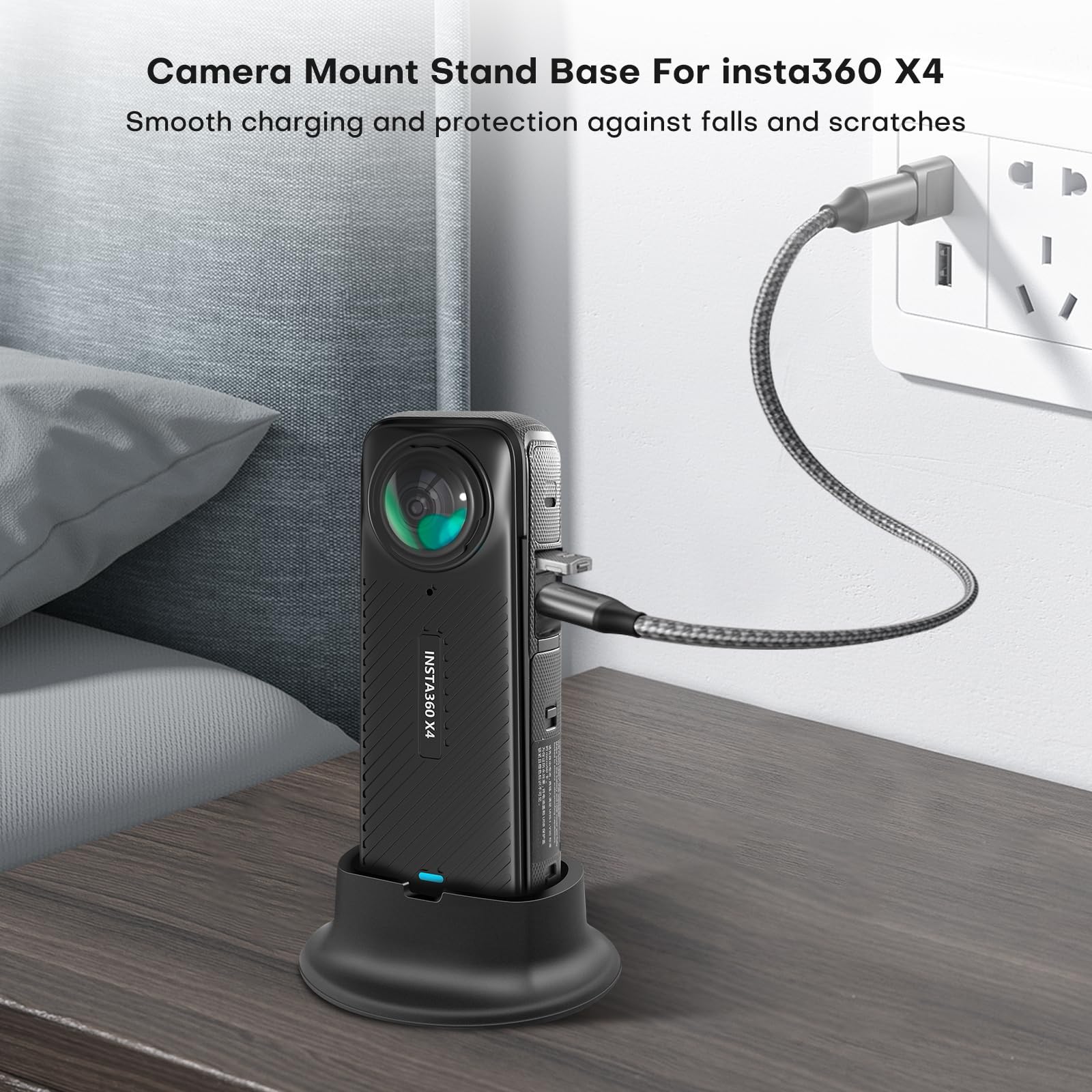 Reygeak Camera Mount Stand Base For Insta360 X4,Silicone Non-Slip Desktop Mount,Base Gimbal Support Adapter Stabilizer For Insta 360 X4 Action Camera Accessories