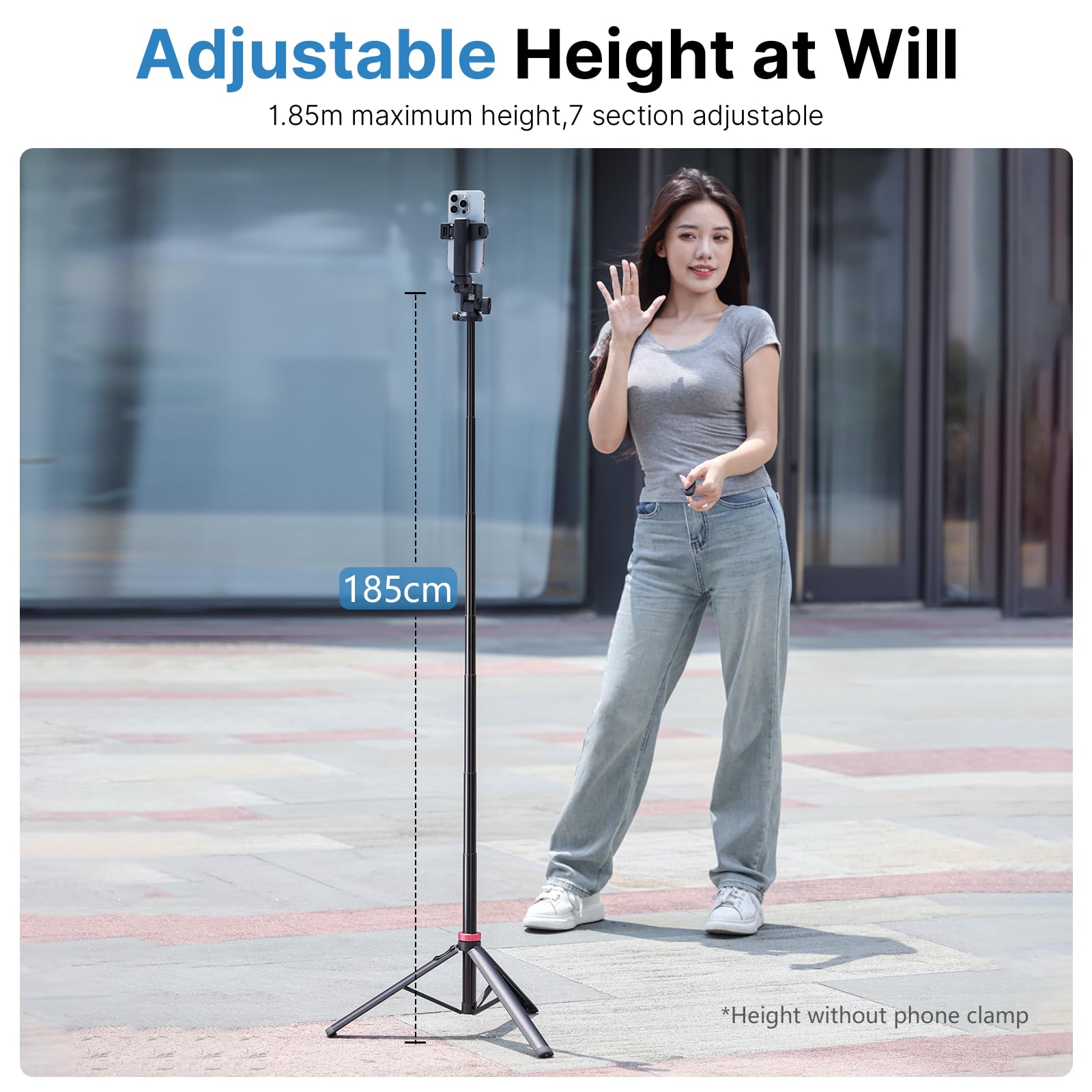 Ulanzi Mt-78 Extendable Selfie Stick Tripod, 72.83" With 2-In-1 Phone Clip, 360 Ball Head, Cold Shoe For Iphone, Sony, Canon