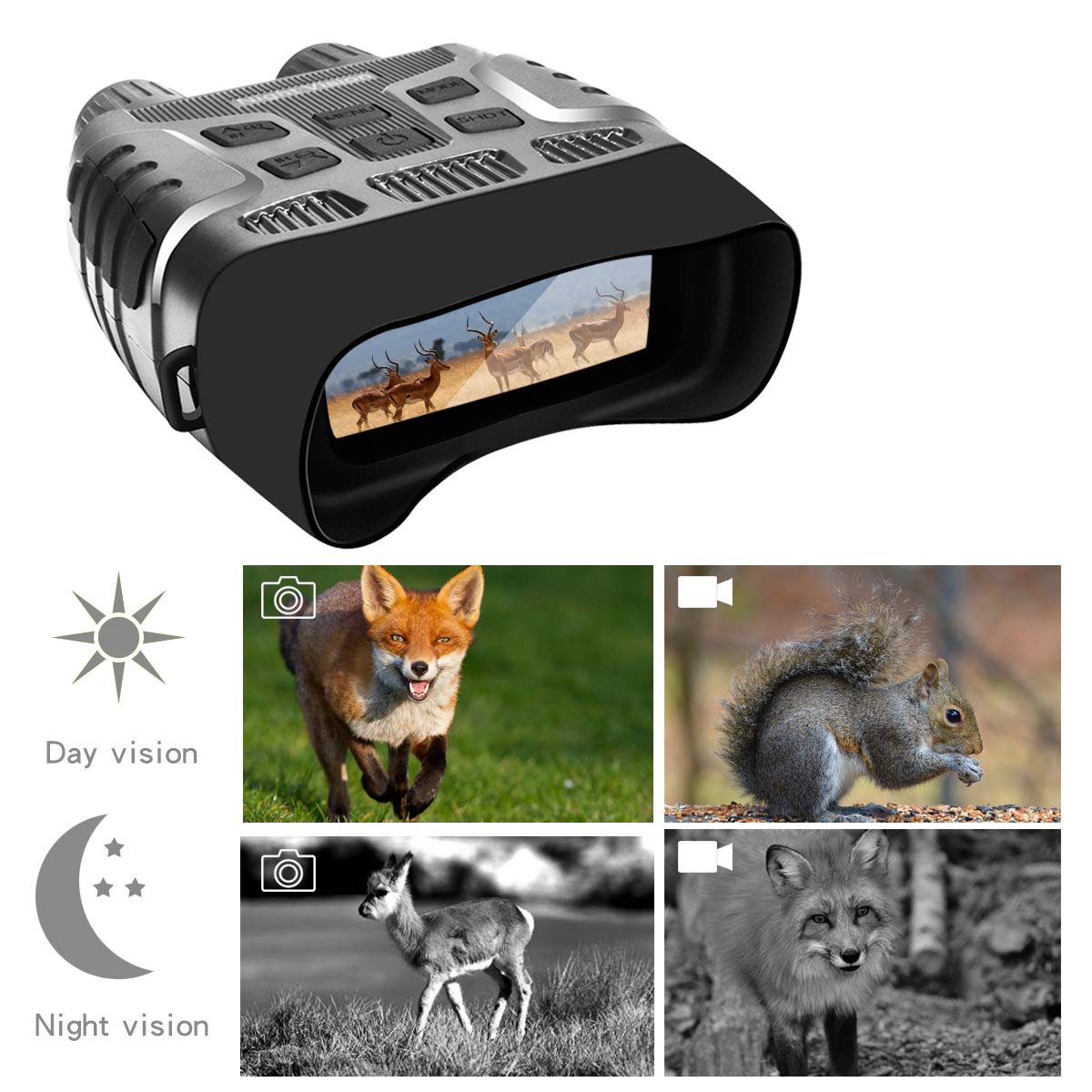 Fuxinghao Digital Infrared Night Vision Binoculars Scope For 100% Darkness With 2.31" Tft Lcd And 300M View Range Record Hd Image & 720P Video With 32G Tf Card For Hunting And Wildlife Monitoring