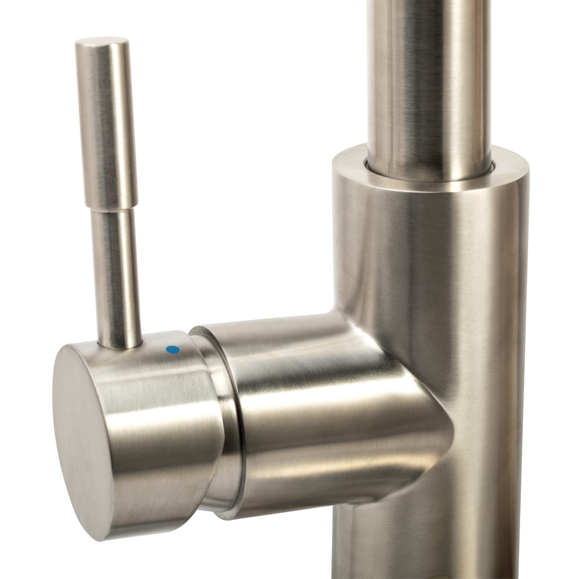 Dura Faucet Rv Streamline Single Handle Pull-Down Kitchen Sink Faucet - Optional Deck Plate (Satin Nickel)