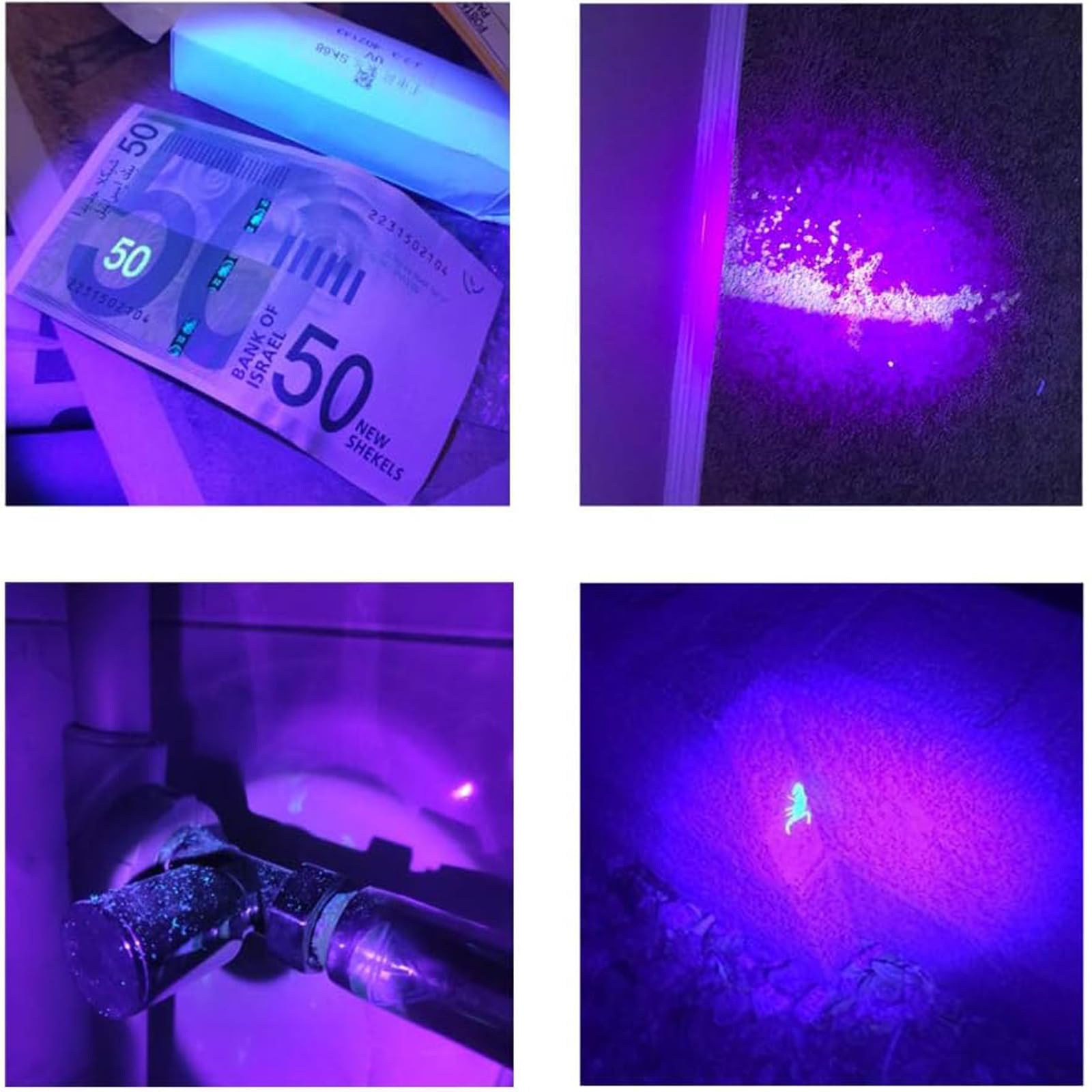 Miular Uv 365Nm And 395Nm Light Wood'S Lamp Blacklight, 2 In 1 Ultraviolet Flashlight For Detecting Pet Urine Stains, Curing Resin