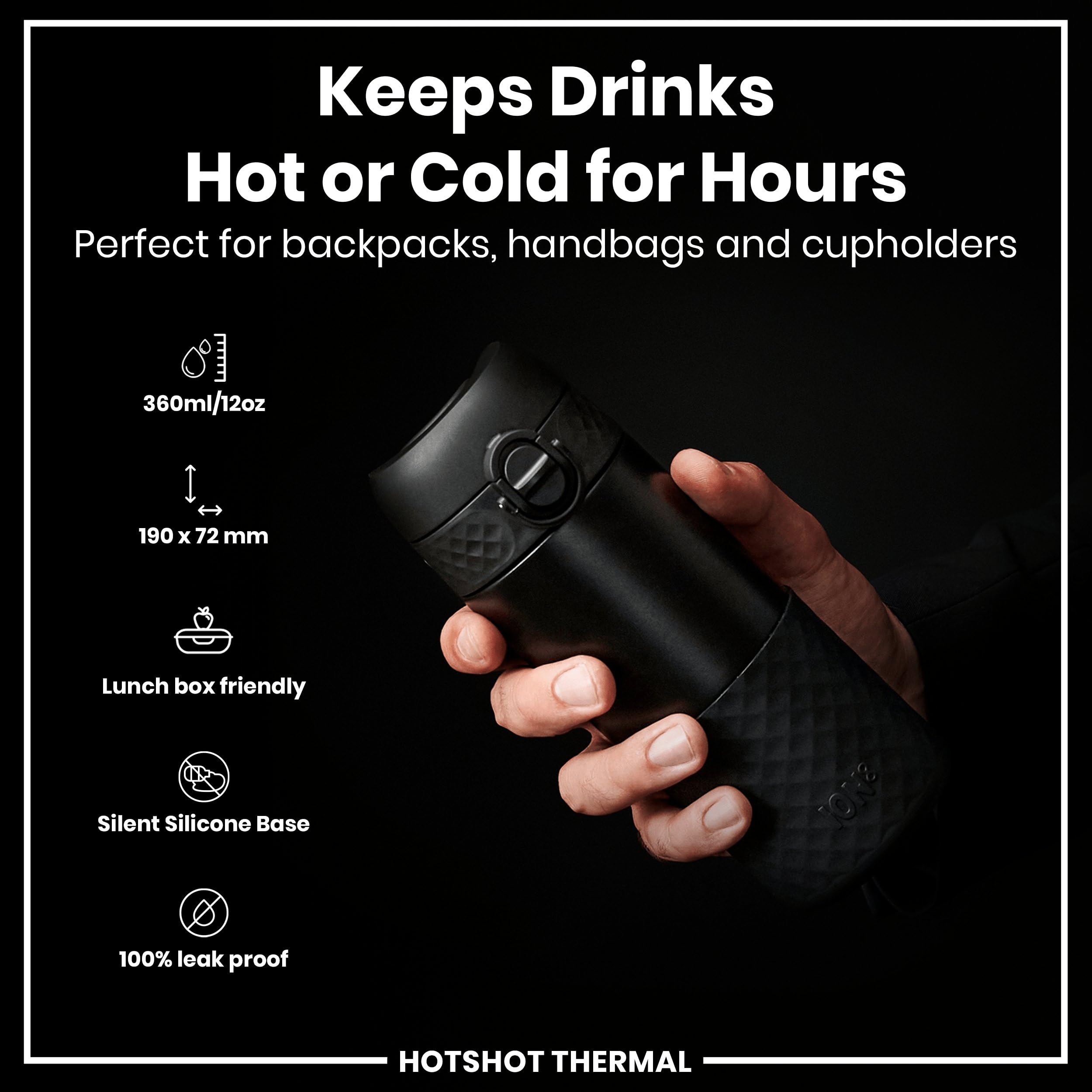 Ion8 Insulated Travel Mug, 360 Ml/12 Oz, Leak Proof, Triple Lock Secure, Spill- In Transit