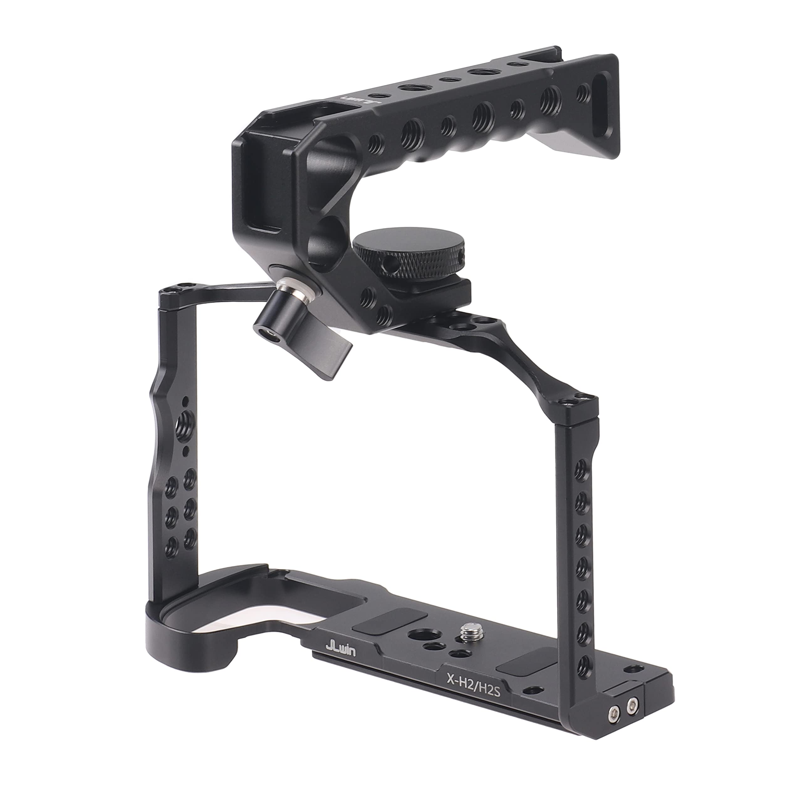 Fotga Alloy Aluminum Camera Cage Bracket Stabilizer + Top Handle For Fujifilm X-H2 X-H2S Dslr Camera Video Film Making Compatible With Arca Swiss Clamp