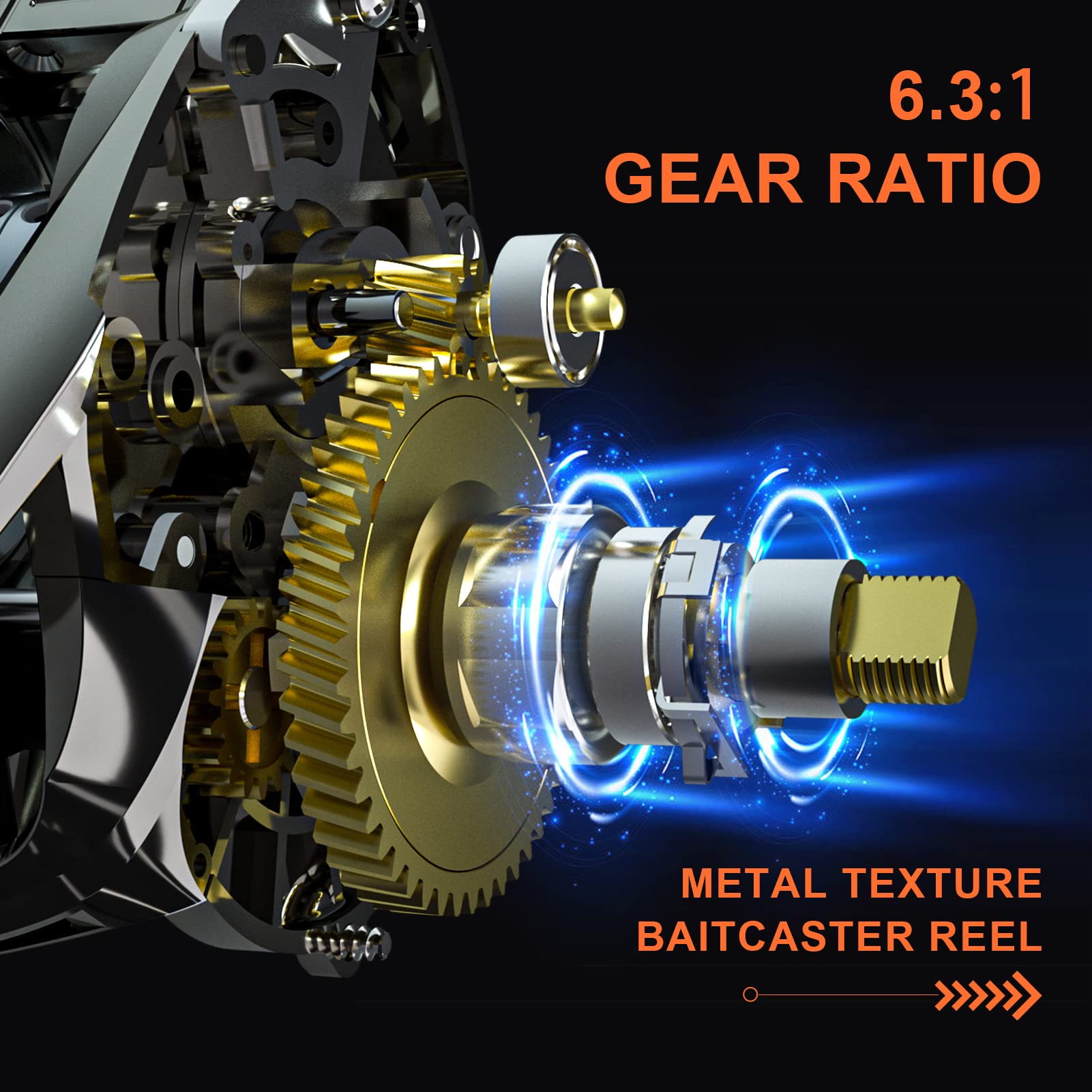 Haut Ton Matel Master Advanced Version Baitcaster Reels,6.2:1Gear Ratio,5+1Ball Bearing,Bait Clickers,12Lb Drag System Fishing Reels,For Saltwater,Freshwater.