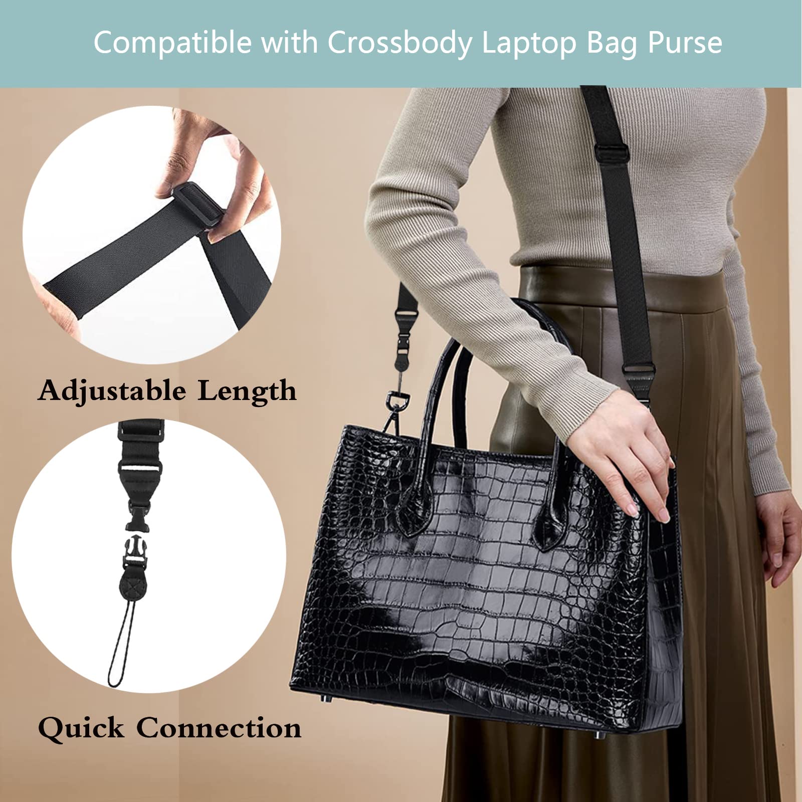 Gowjaw 3 Pack Adjustable Shoulder Strap:Comfortable For Ipad Strap Nylon Neck Lanyard For Ipad/Samsung Tablet Case,Camera Binocular Crossbody Laptop Luggage Bag