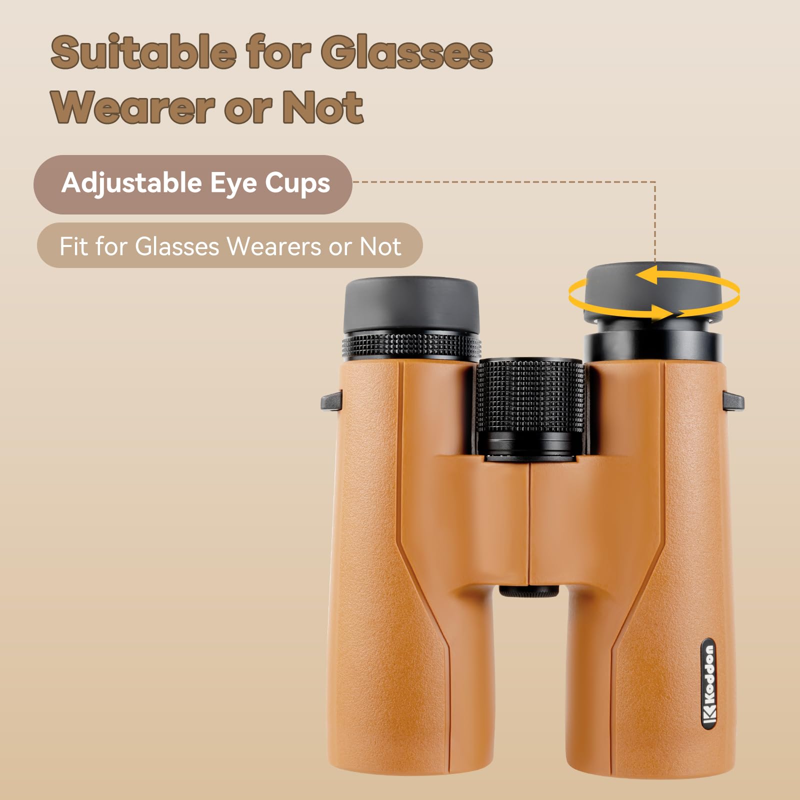 Koddon 12X42 Binoculars For Adults - High Powered With Low Light Vision For Bird Watching, Cruise Ship, Hunting, Outdoor Travel And Sports - Easy Focus