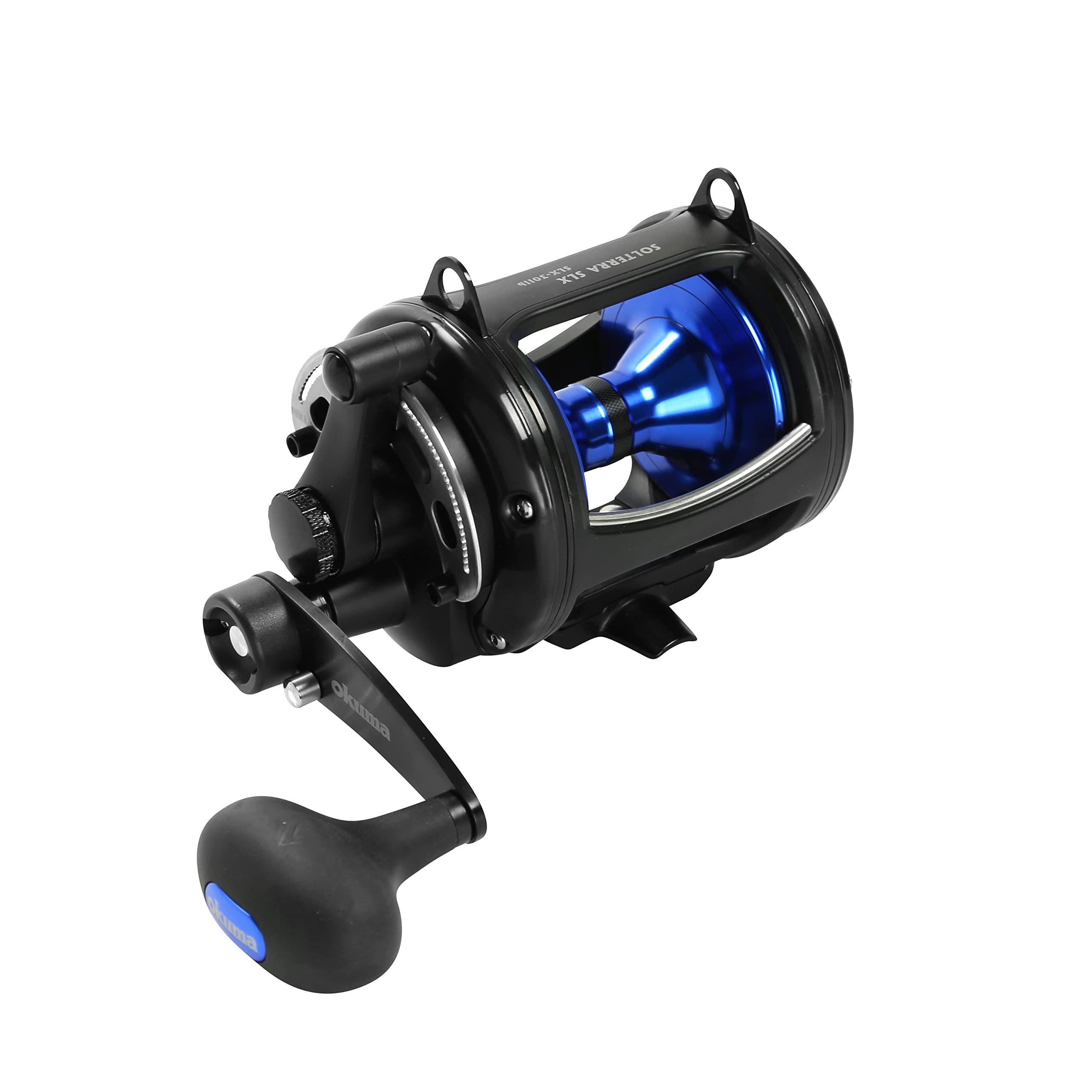 Okuma Solterra Slx Two Speed Closed Frame Lever Drag Reel Saltwater Trolling Reel, Slx-20Iib, 480Yds-30Lb, Black