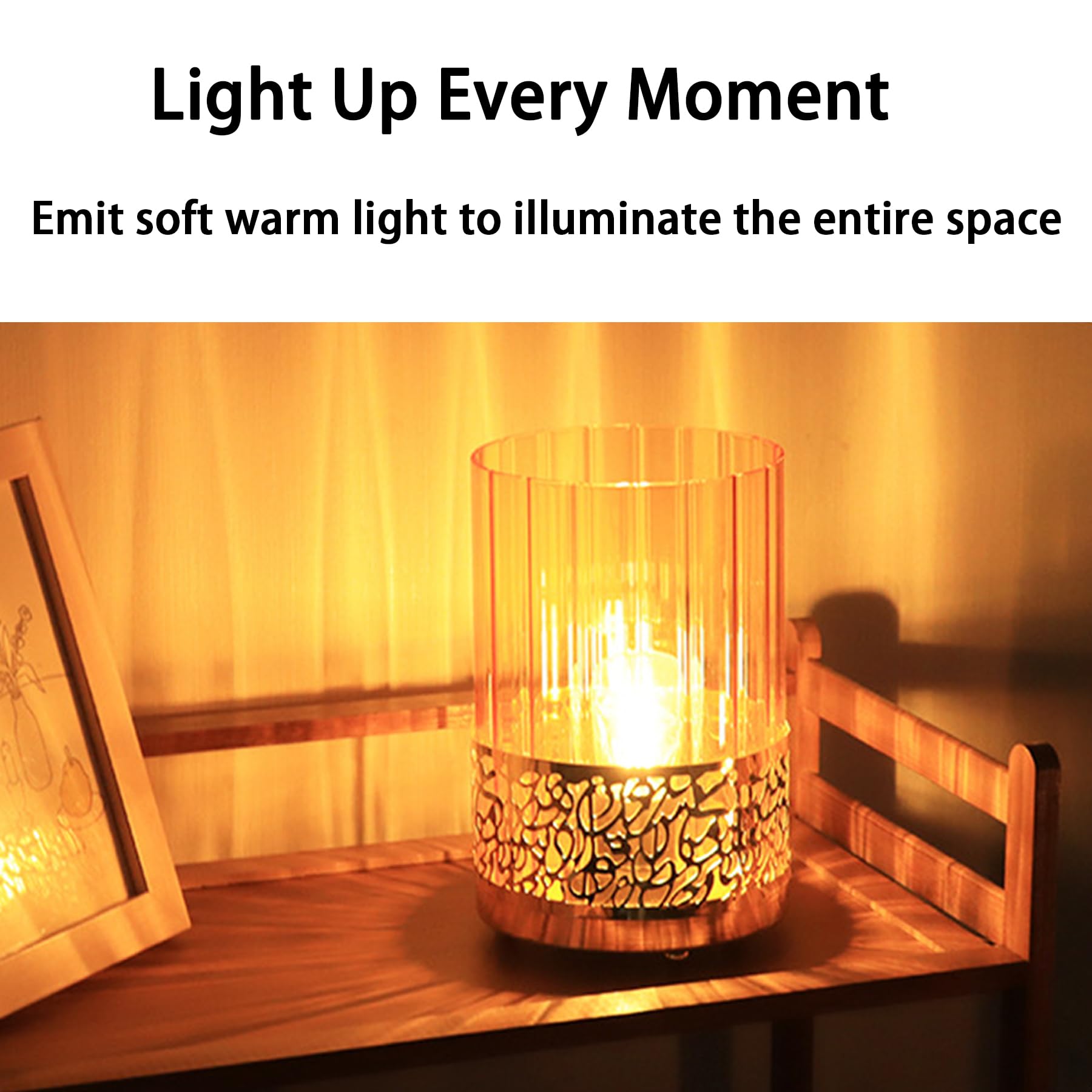 Deeberger Led Battery Operated Table Lamp With Timer, Cordless Night Light For Home Decor, Living Room, Bedroom