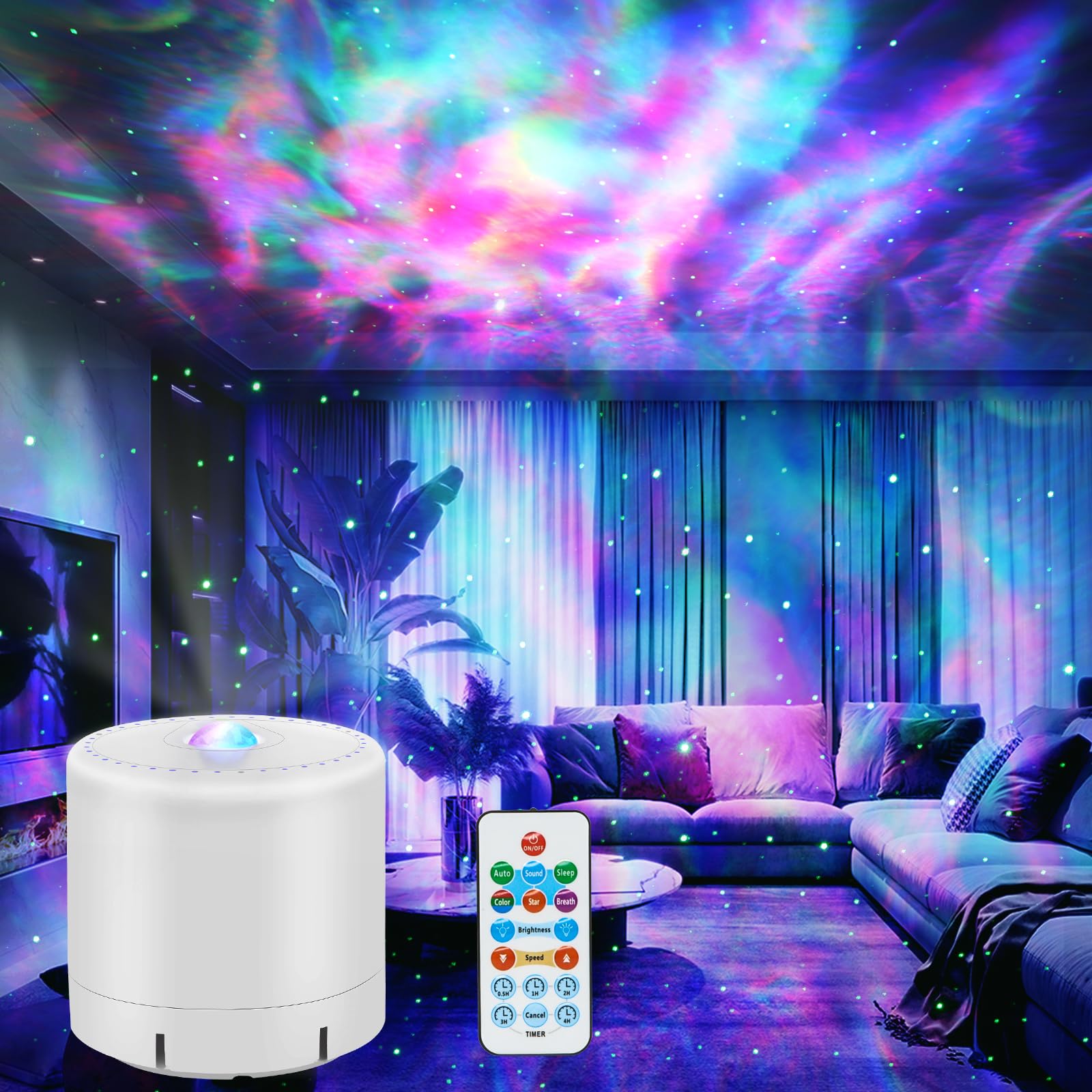 Herhoter Galaxy Projector,Star Projector With Timer And Remote Control For Adults Bedroom Decoration, Party,Star Night Light