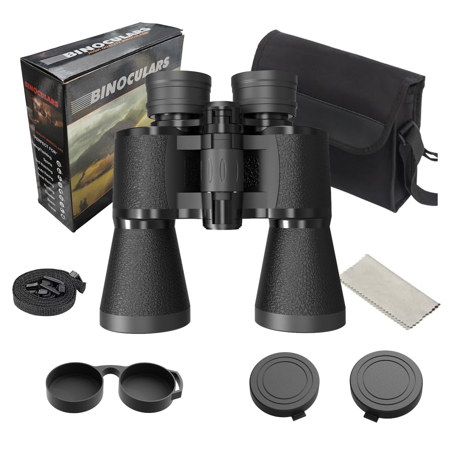 Dquguvy 30X50 Binoculars For Adults, High-Powered Compact Professional Binoculars For Bird Watching, Hunting, Sports, Concerts, Travel, Cruise, And Outdoor, Waterproof With Case