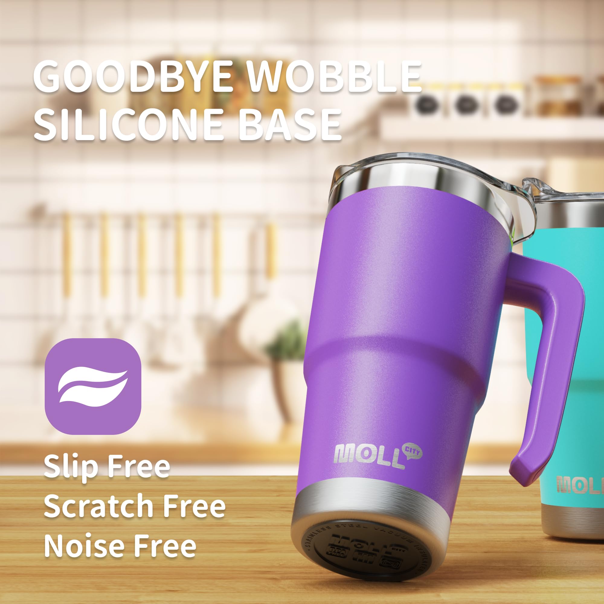 Kids 16 Oz Tumbler With Handle-Stainless Steel Double Wall Vacuum Insulated Travel Mug Water Cup