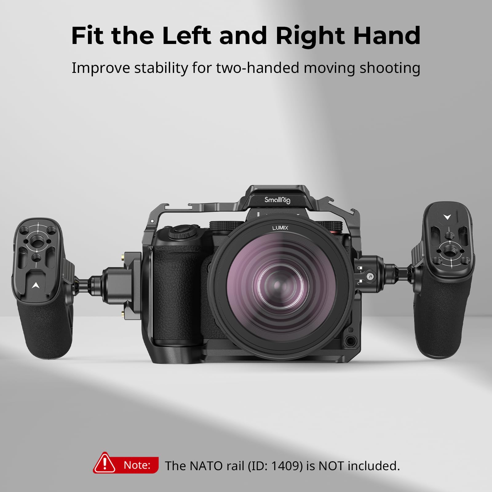 Smallrig Push-Button Rotating Nato Side Handle For Left And Right Hand And Cage For Blackmagic Design Cinema 6K
