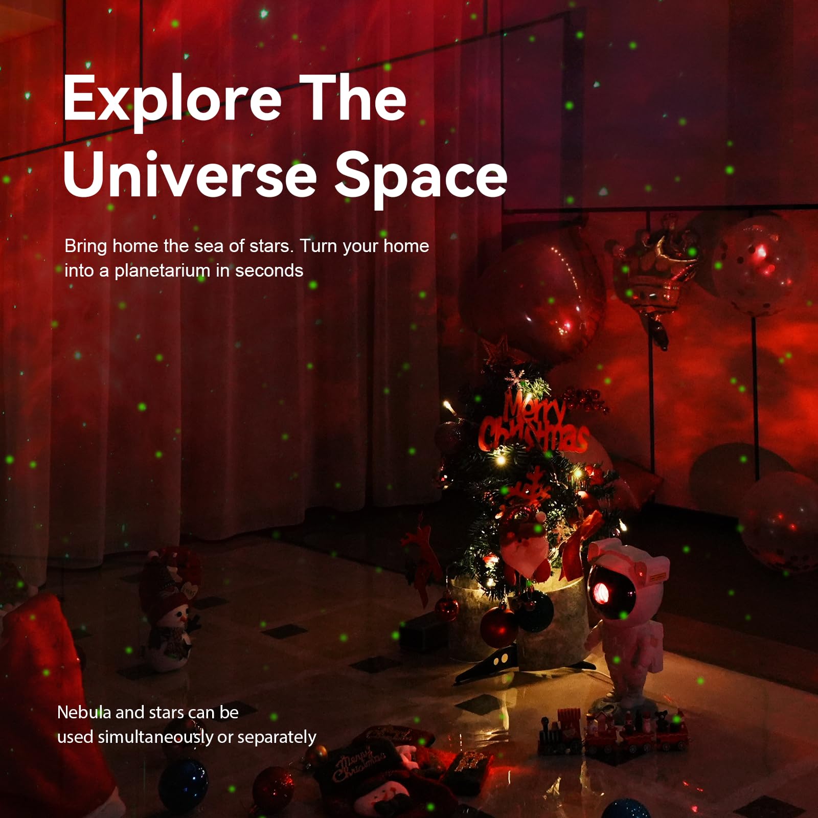 Mooyran Star Projector Galaxy Night Light - Astronaut Space Projector, Starry Nebula Ceiling Led Lamp With Timer And Remote, Kids Room Decor Aesthetic, For Christmas & Birthdays