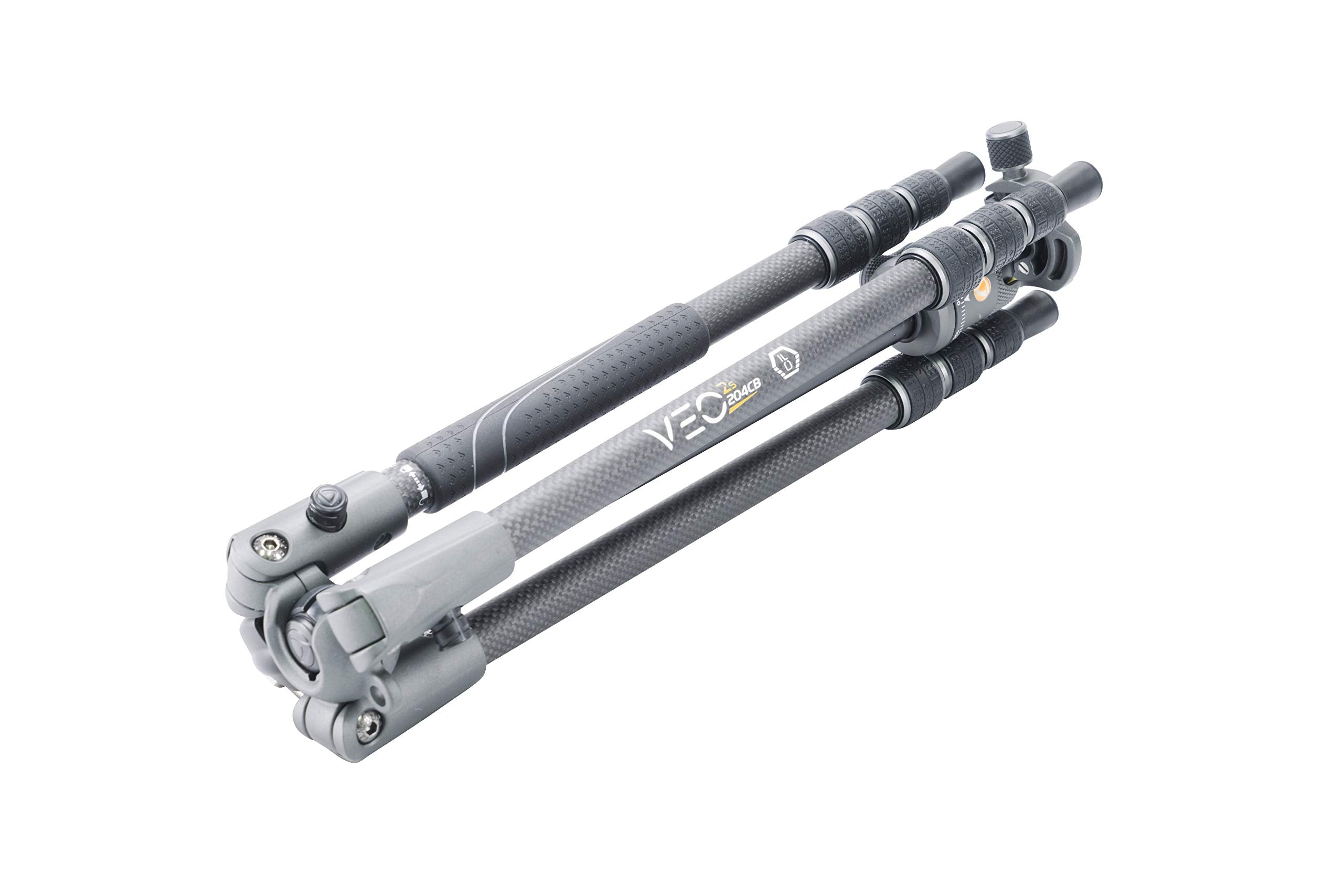 Vanguard Veo2S204Cb Carbon Fiber Travel Tripod With Ball Head, Monopod Option, Smart Phone Holder, Spiked Feet, And Tripod Bag