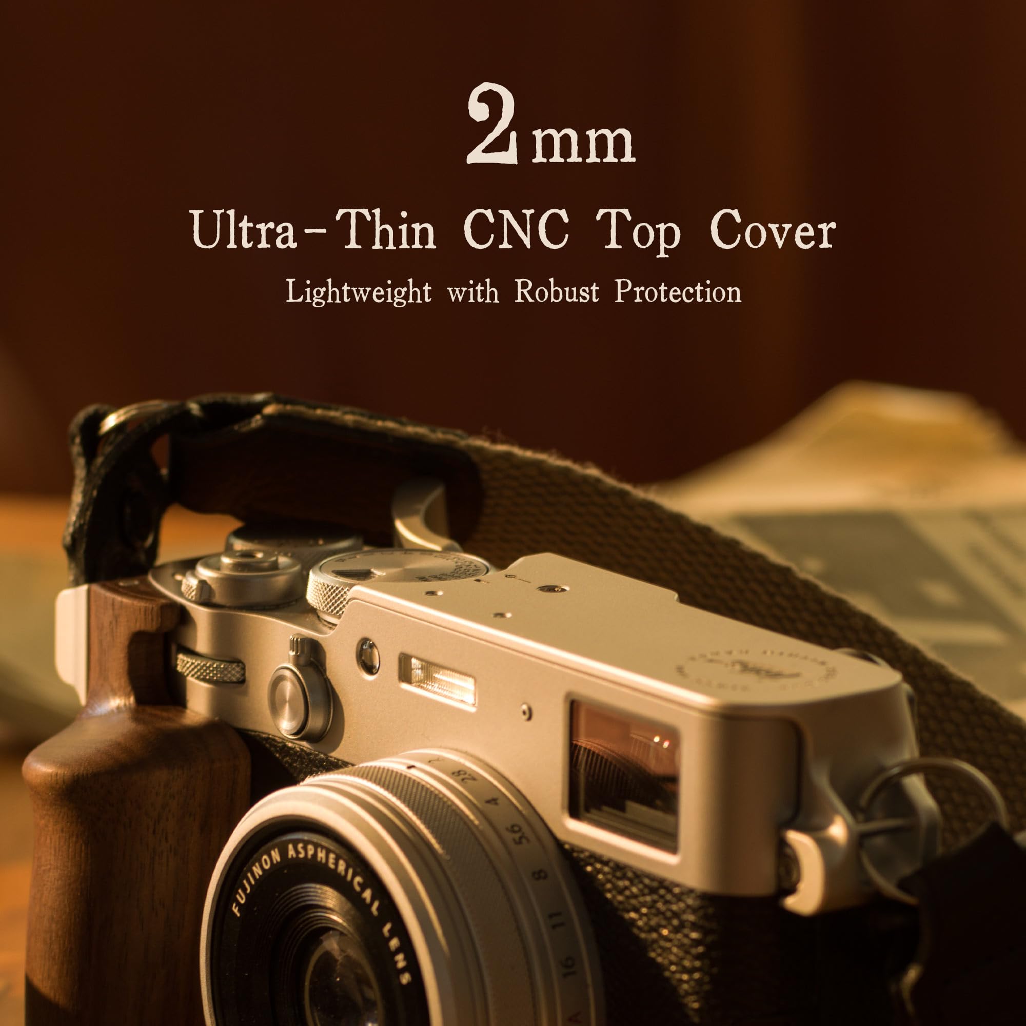 Tilta Vintage Camera Cage Compatible With Fujifilm X100Vi – Black  Travel Kit  Thumb Grip  Strap Attachments  Arca Ready  Lightweight & Durable Ta-T70-B-B