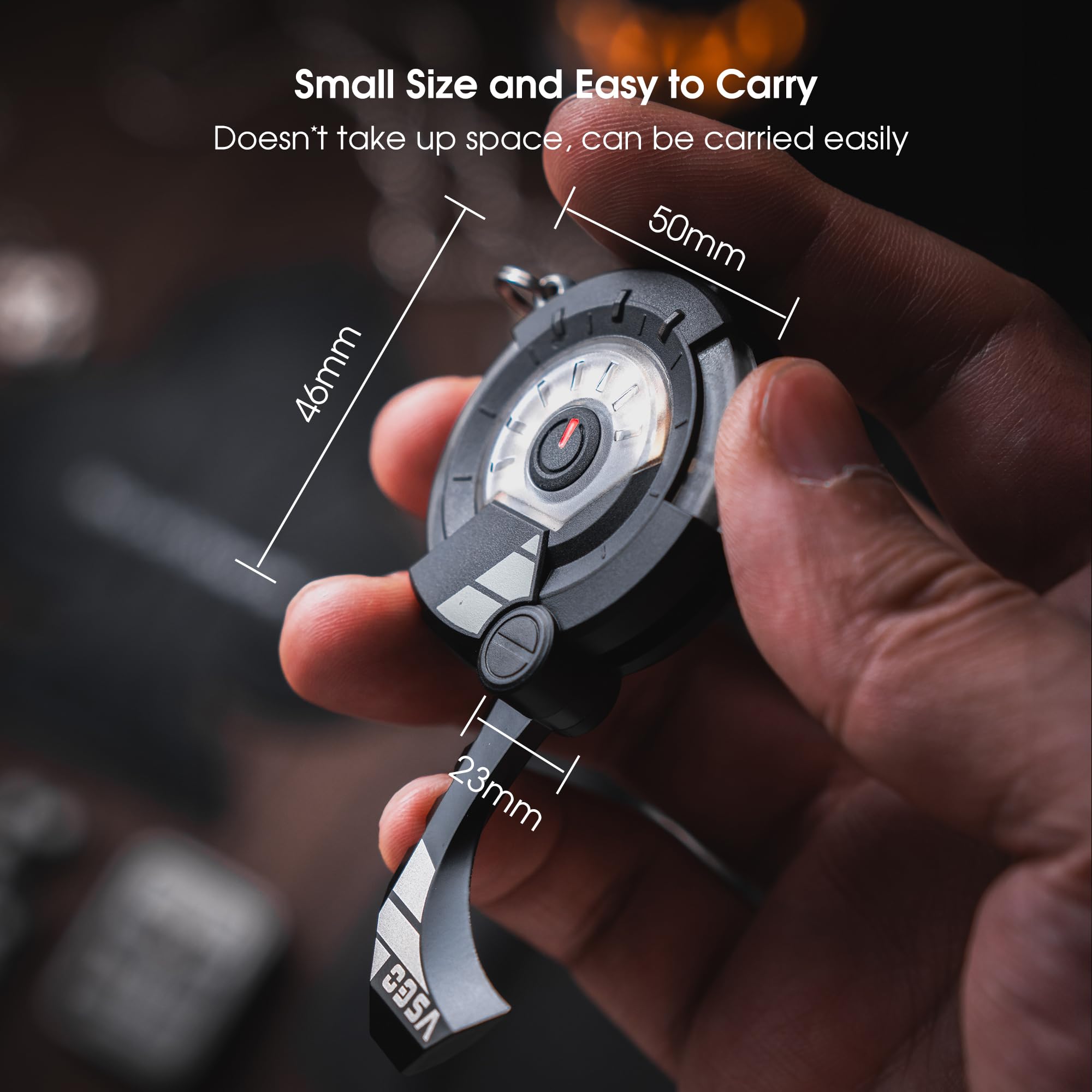 Vsgo Black Snipe Multi-Function Edc Flashlight – Portable Rechargeable Keychain Light With Magnetic Base & Hat Clip, 8 Modes, Waterproof For Camping, Hiking, Cycling, Emergency Use