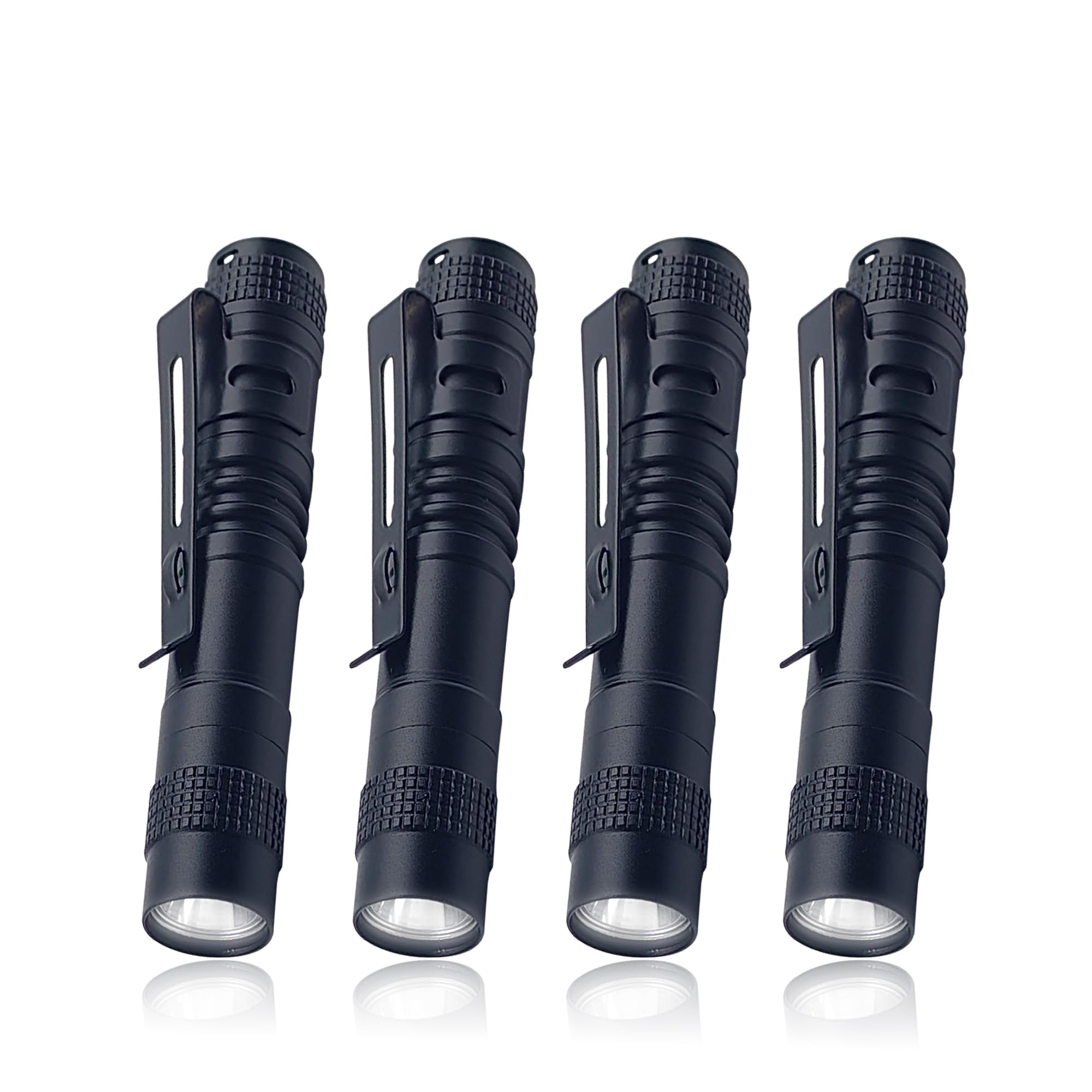 Naiveisland Mini Led Pen Light Flashlight, High Lumens Pocket Torch With Clip, Portable For Camping, Emergency, Inspection,  For Dad And Husband,4-Pack
