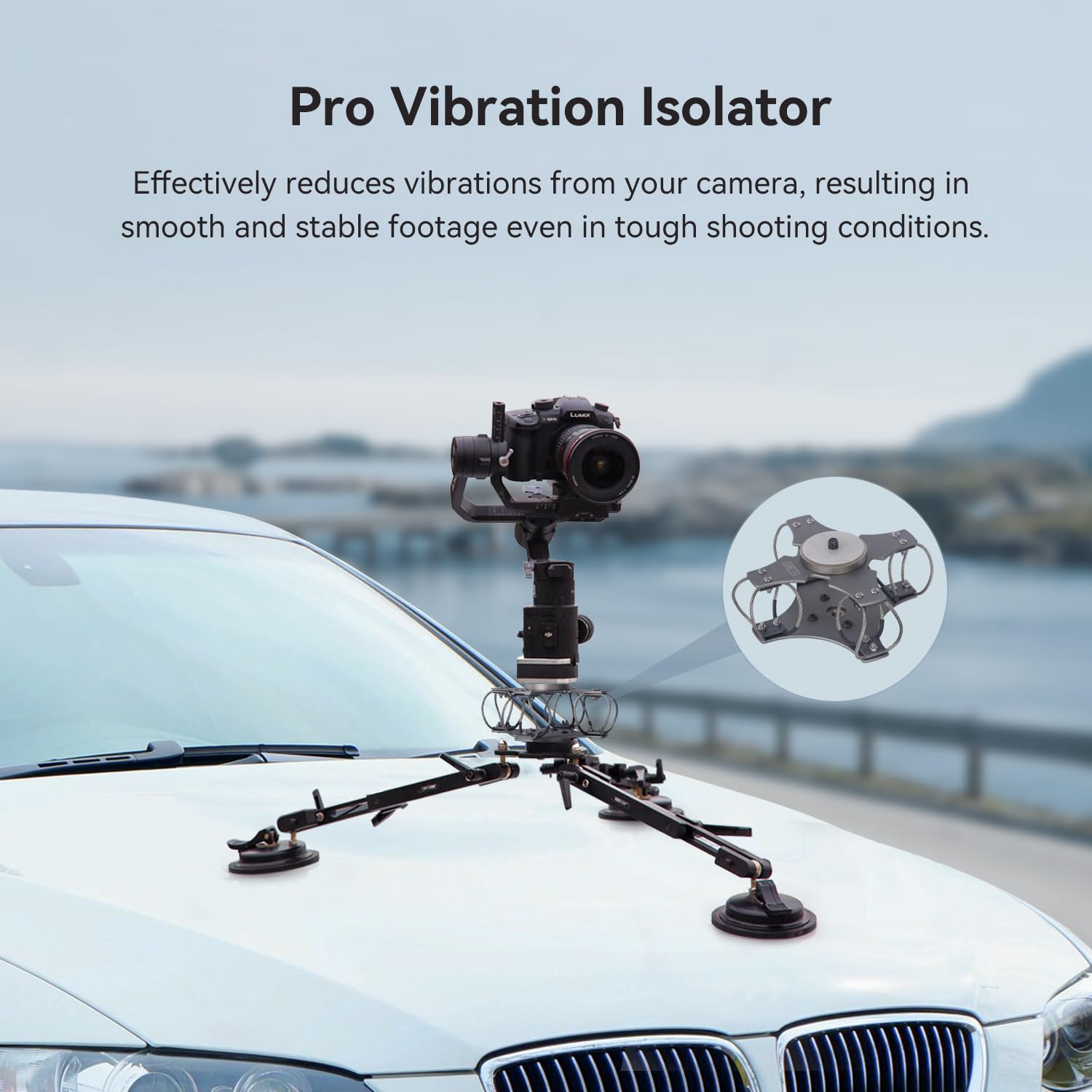 Cametv Came-Tv Vibration Isolator Wire Mount Shock-Absorbing For Dji Rs 4 / Rs 4 Pro/Rs 3 / Rs 3 Pro/Rs 3 Mini / Rs2 / Rsc 2 Handheld Gimbal Stabilizer Payload Up To 5Kg/11Lb