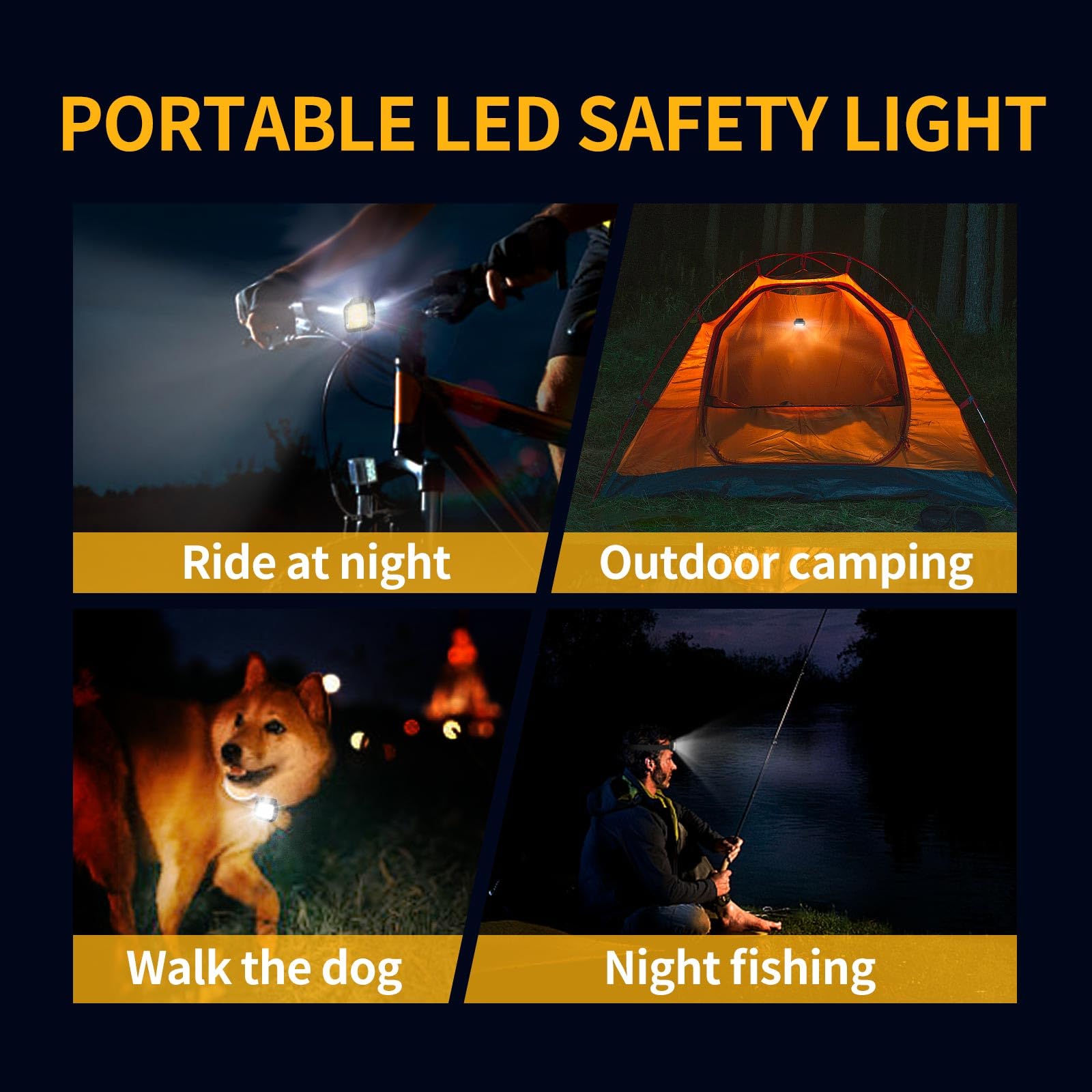 Matonze Running Lights, Ip66 Waterproof Clip On Running Flashlights For Runners, 6 Modes Lightweight Rechargeable Safety Light For Joggers Running Camping Hiking Emergency (Black)