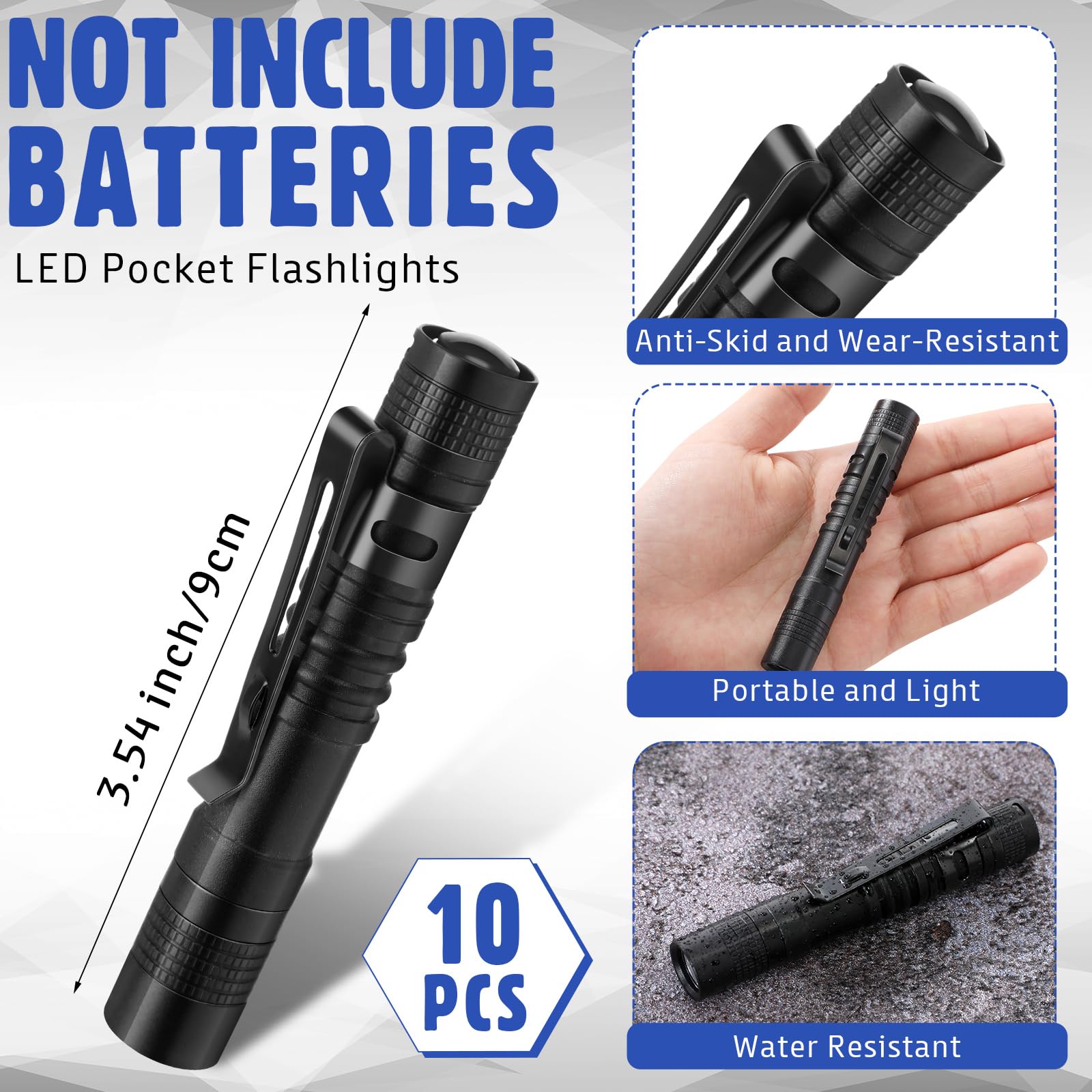 Coume 10 Sets Fathers Day Small Pocket Flashlight  For Church Father'S Day Pocket Light Motivational Quote Card Bible Verse Cards And Organza Bags For Men Thank You , Not Include Batteries