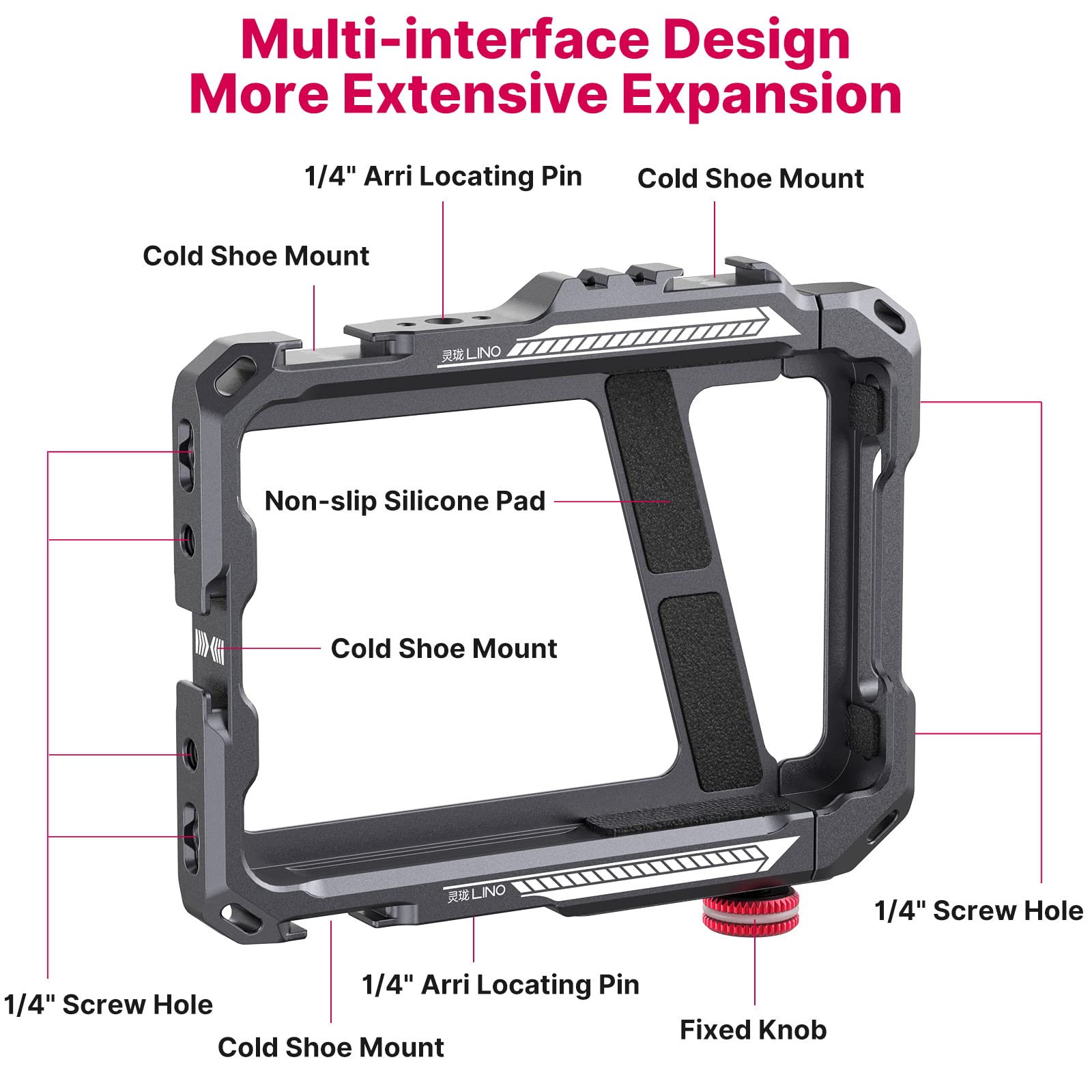 Ulanzi Smartphone Video Rig With Handle, Lino Filmmaking Case Aluminum Alloy Phone Video Stabilizer Grip Tripod Mount For Video Maker Videographer With Cold Shoe For Iphone 16 15 Mini Pro Max 8 Plus