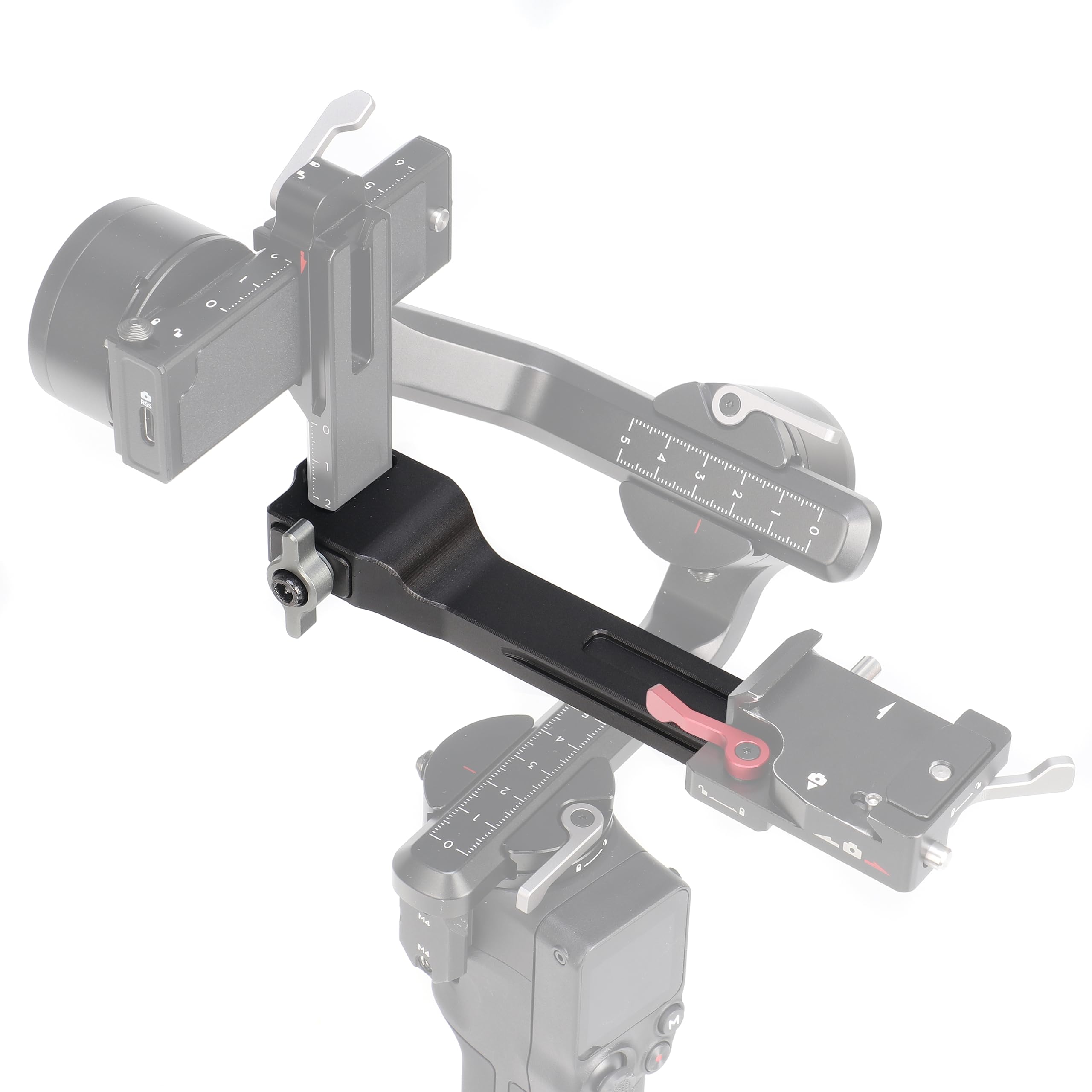Fotga 150Mm/5.5Inch Horizontal Extension Arm Crossbar Stabilizing Bar Mount Plate For Dji Ronin Rs 3 Mini Gimbal