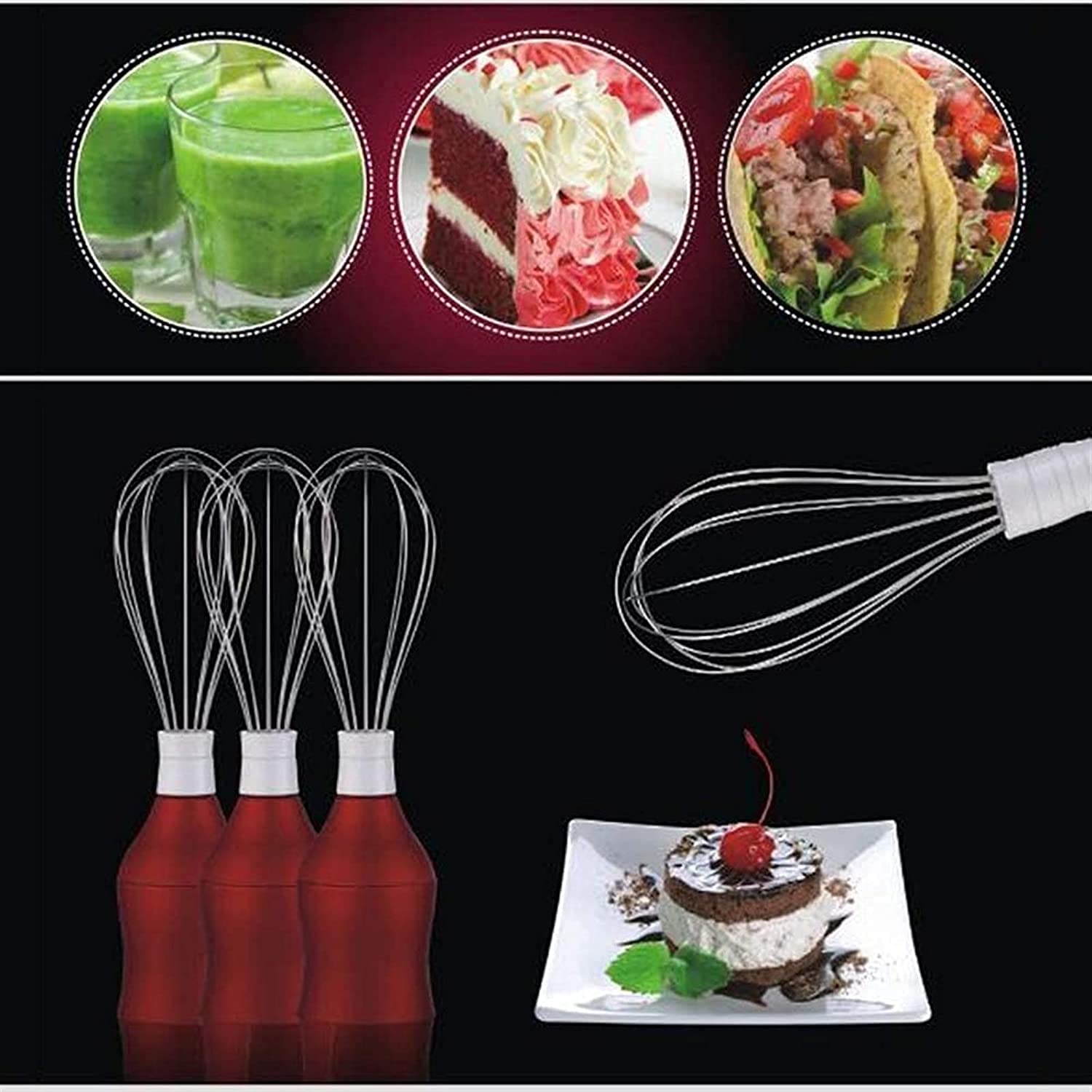 Kaabeto Multifunction Immersion Hand Blender, 4-In-1 Stick Blender With Milk Frother, Egg Whisk For Smoothies, Coffee Milk Foam, Puree Baby Food, Sauces And Soups