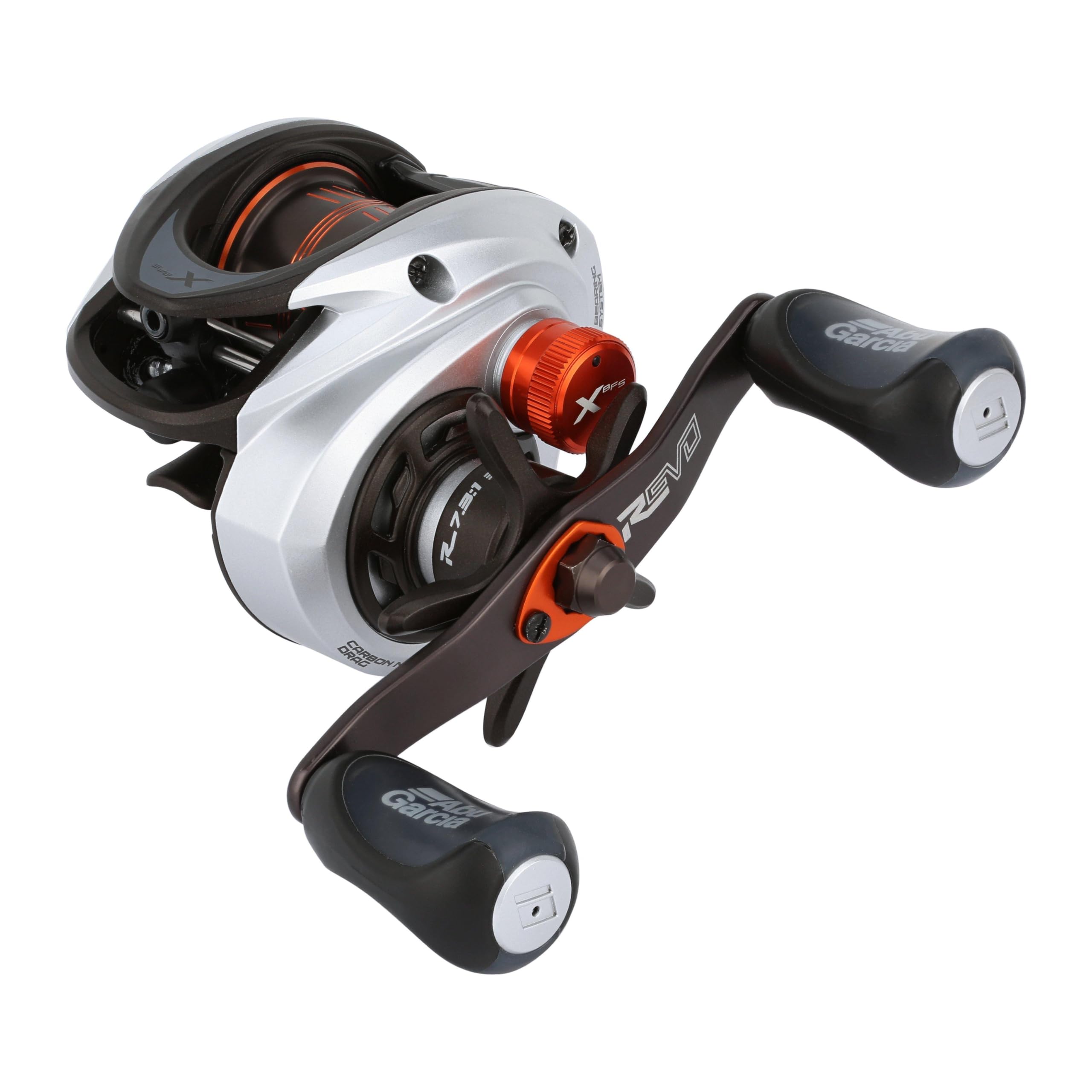 Abu Garcia Revo X Bfs Low Profile Reel, Reliable Freshwater Fishing Reel, Lightweight C6 Carbon Sideplates And Bfs Tuned Magtrax Braking System, Carbon Matrix Drag System