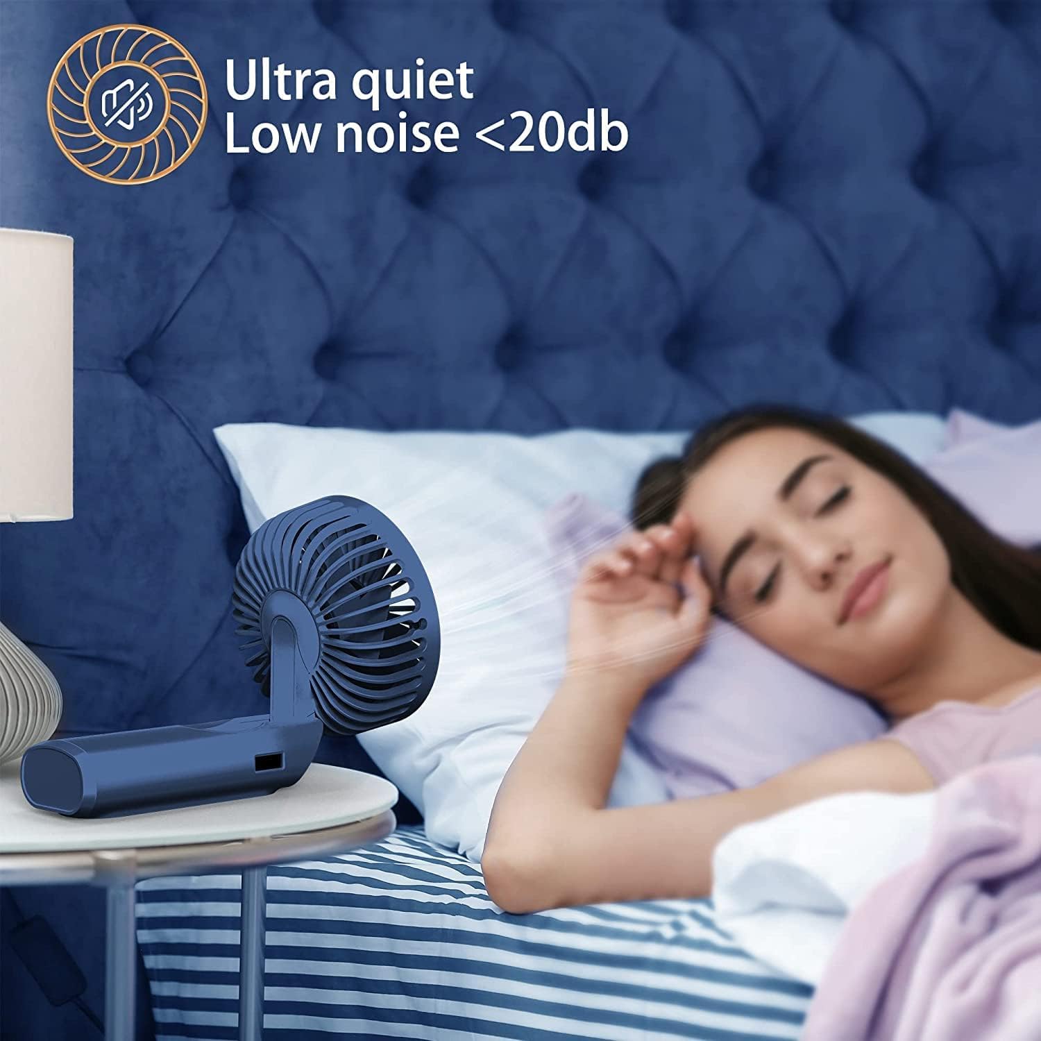 Handheld Fan, Portable Fan, 4000Mah Rechargeable Personal Fan, 180° Foldable Mini Desk Fan