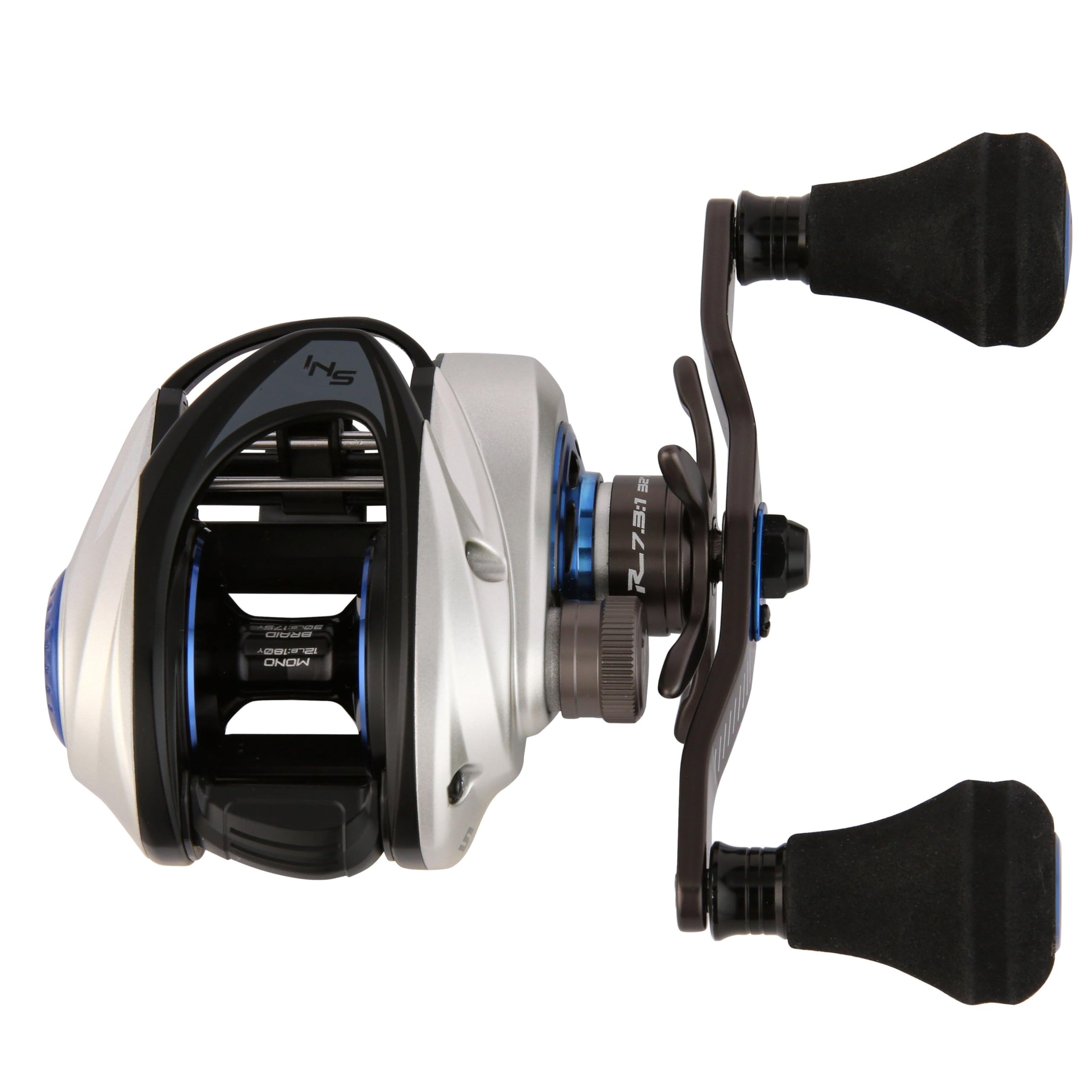 Abu Garcia Revo Inshore Low Profile Baitcast Reel, Reliable All-Water Fishing Reel, Compact A-Symmetric Body With Gullwing Sideplate Design, Durable X2-Craftic Alloy Frame, Max Drag Of 25Lb  11.3Kg